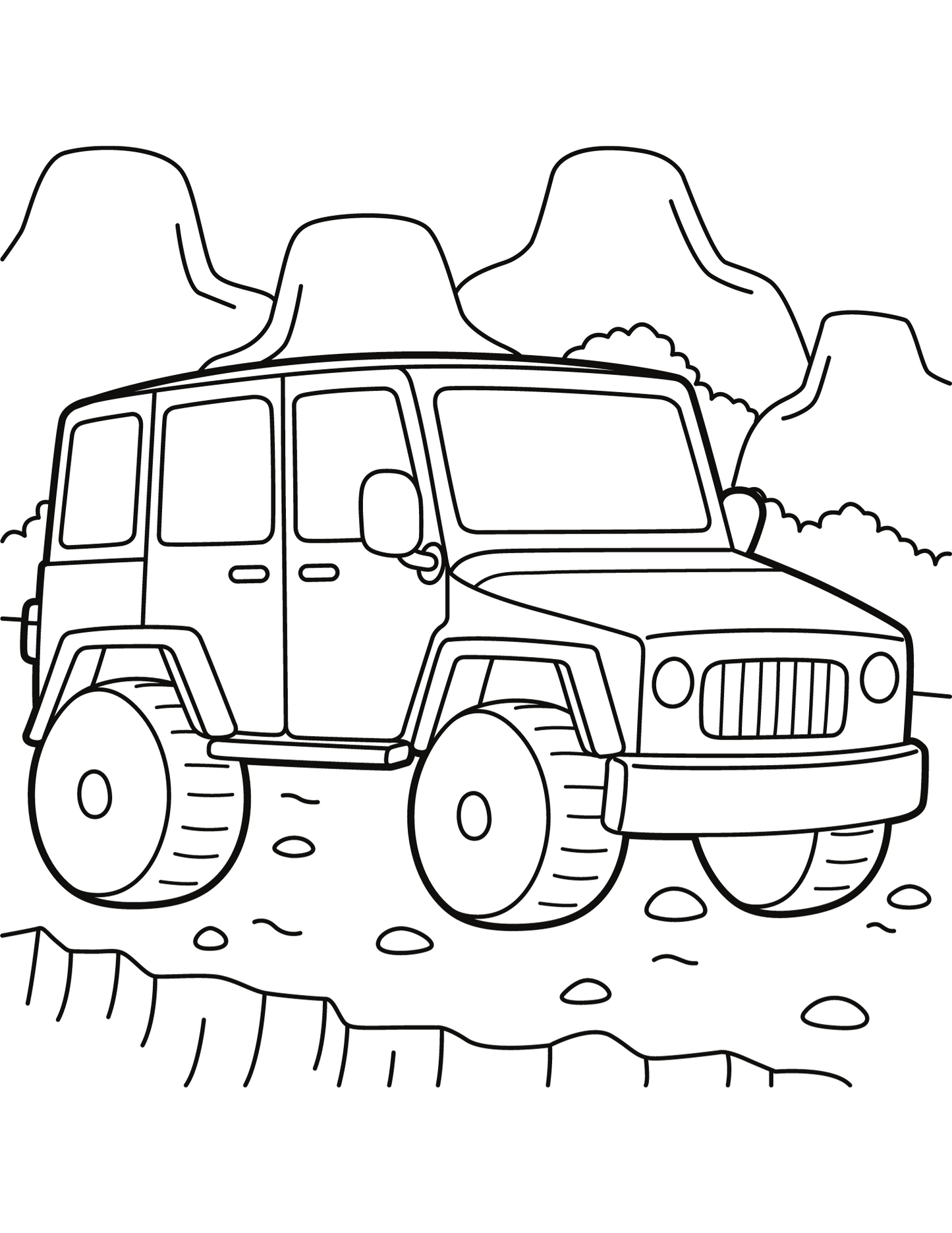 Coloring page car digital prints available now