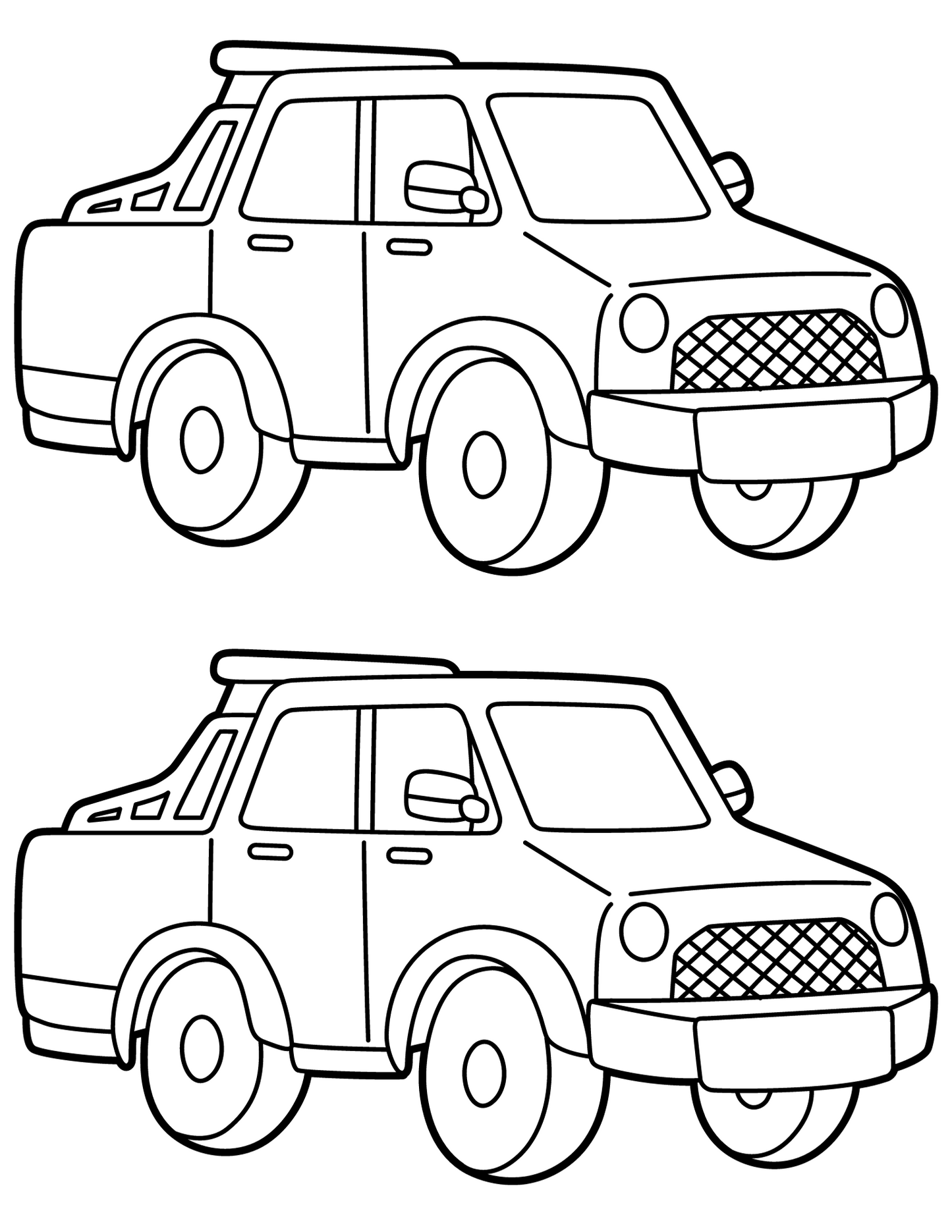 Coloring page car digital prints available now