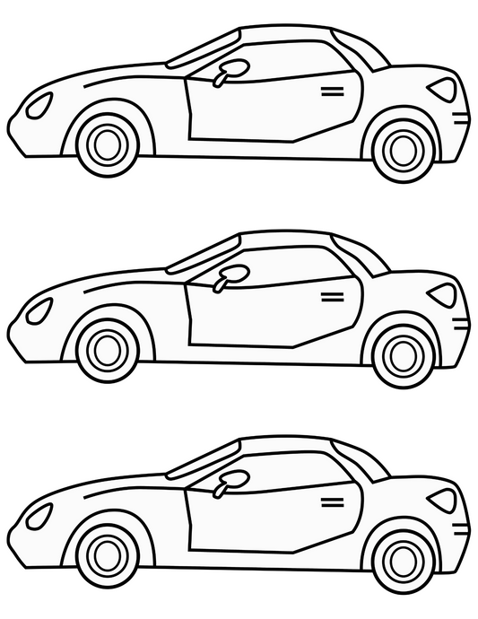 Coloring page car digital prints available now