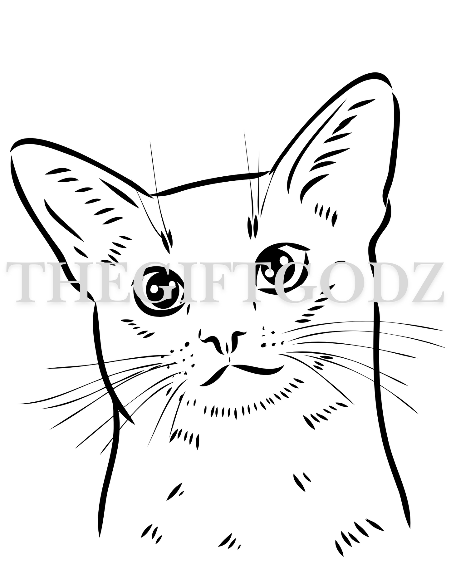 Coloring pages for adults cats