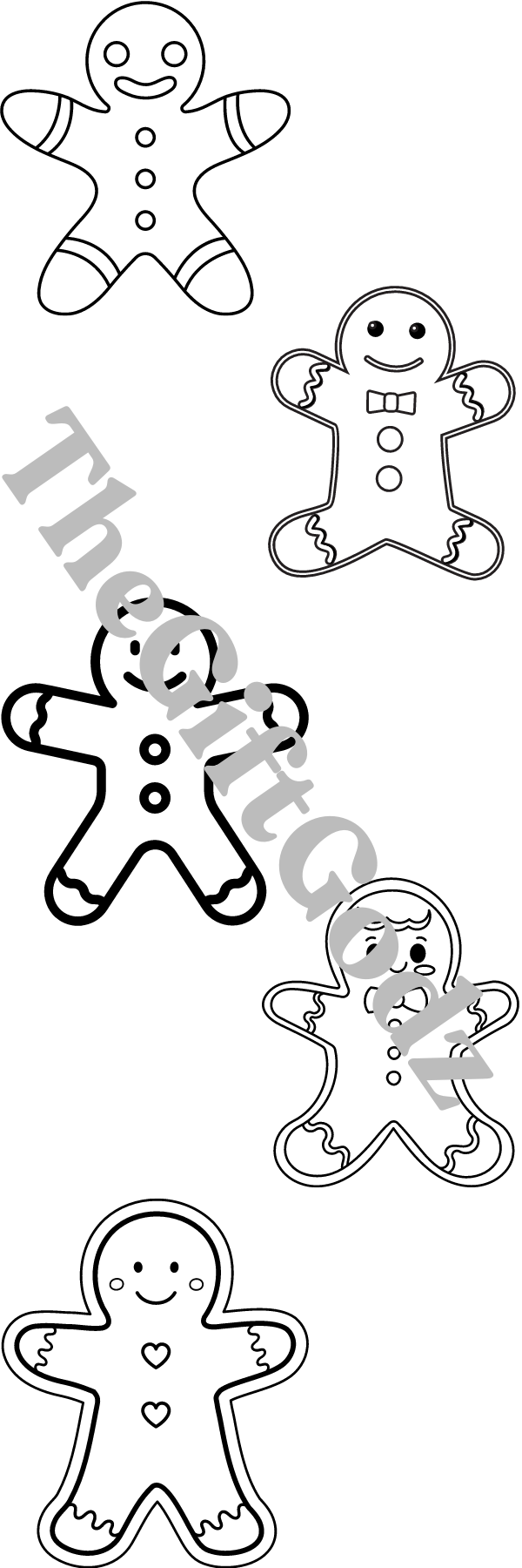 Cute Christmas coloring bookmarks