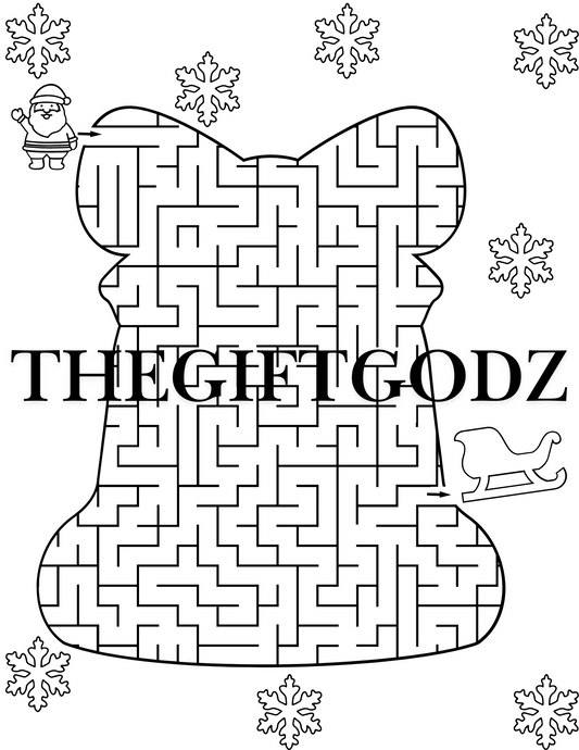 Christmas crafts for kids coloring maze