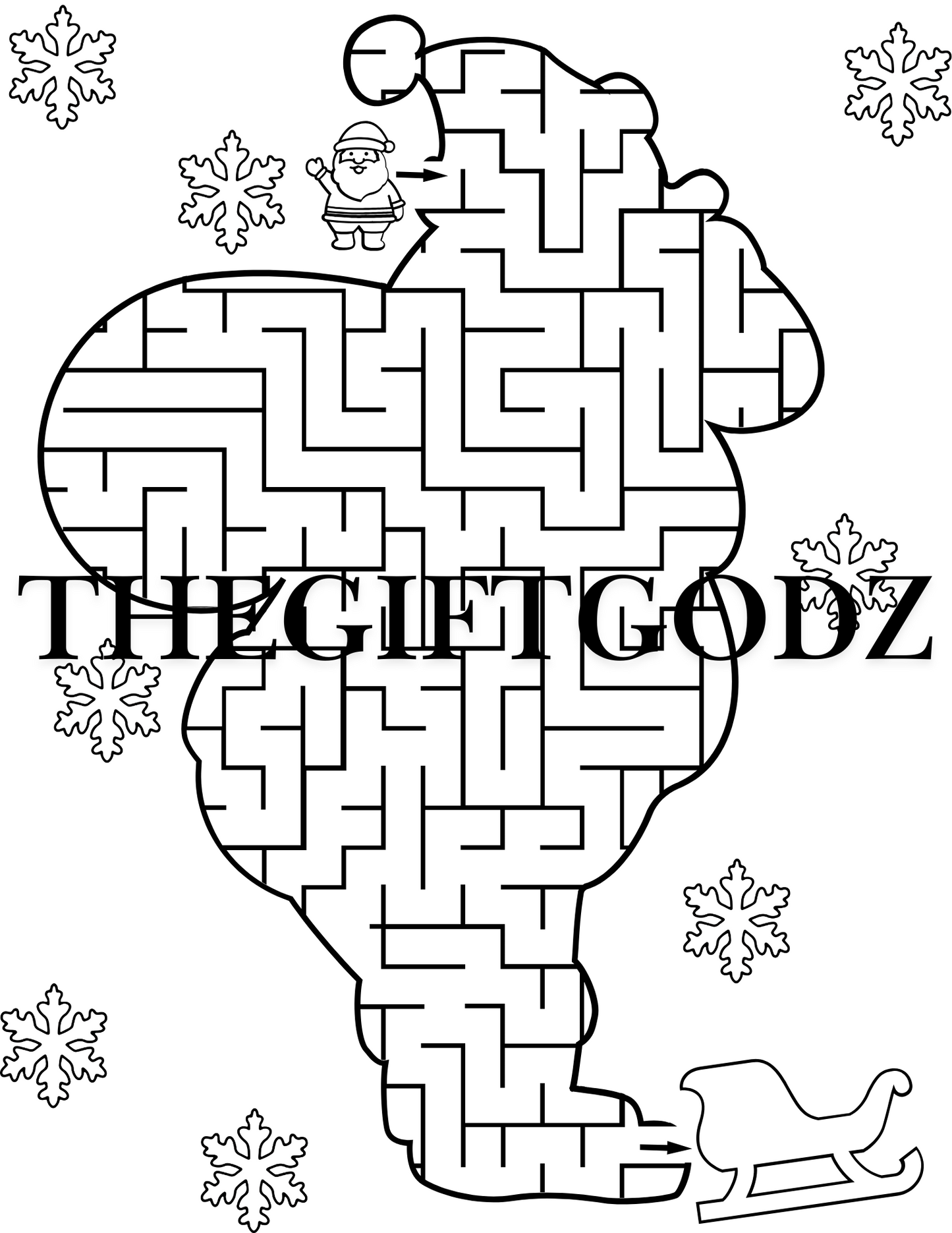 Christmas crafts for kids coloring maze