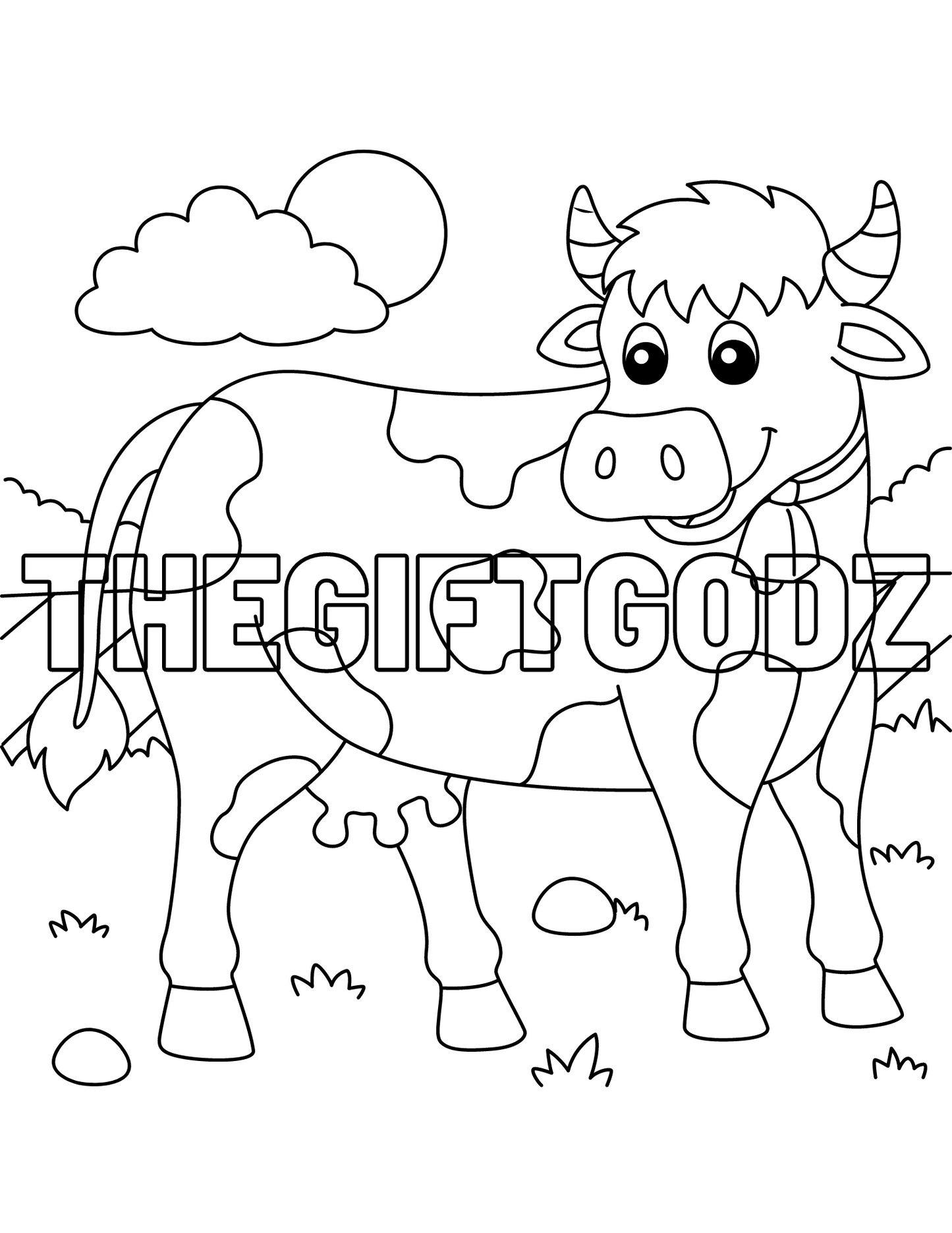 Cow coloring book