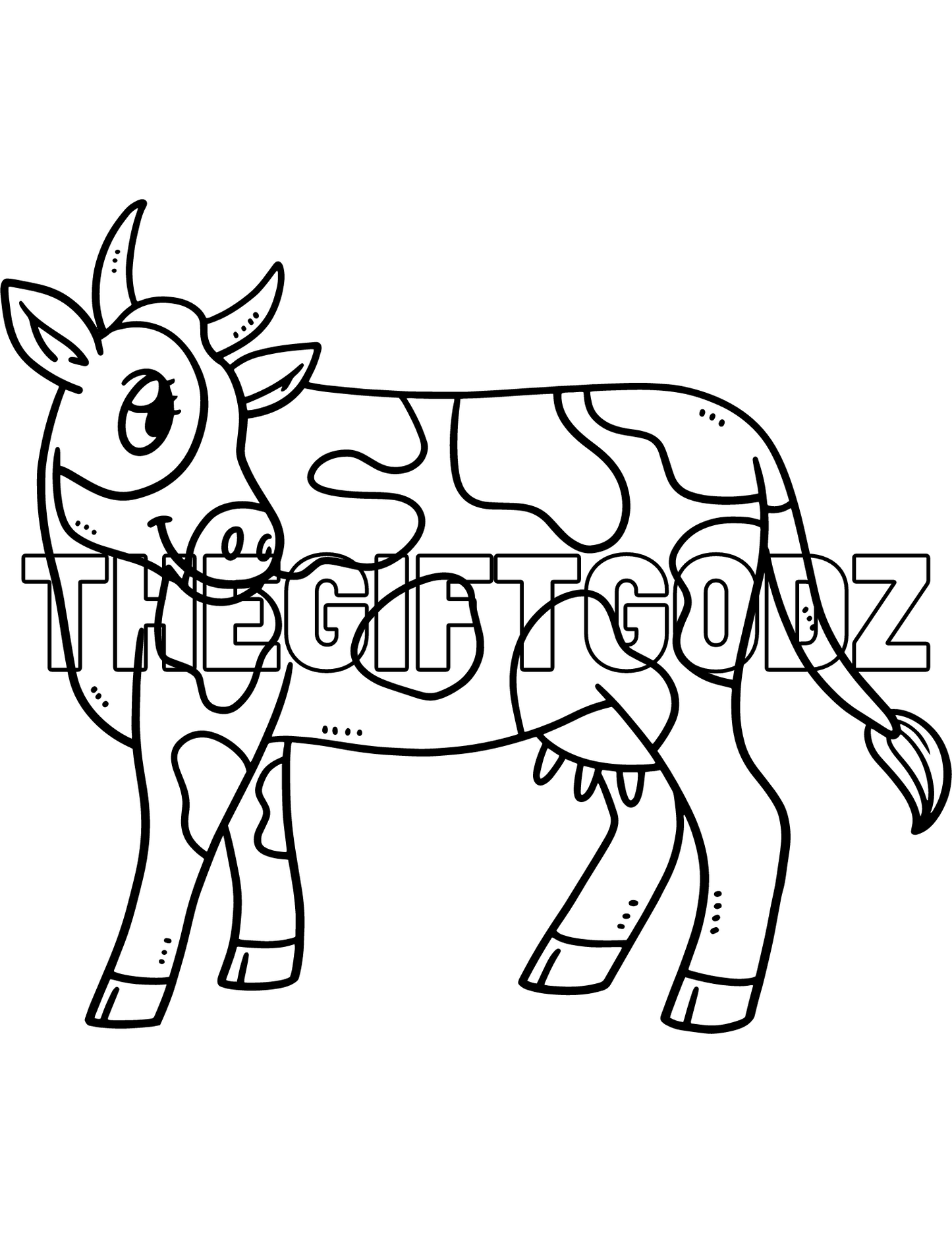 Cow coloring book