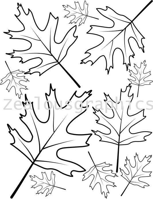 Cozy coloring sheet autumn fall digital download