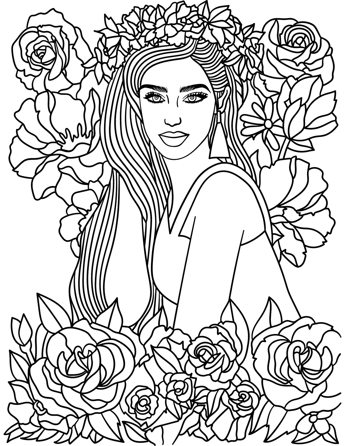 Cute coloring pages adult digital creations