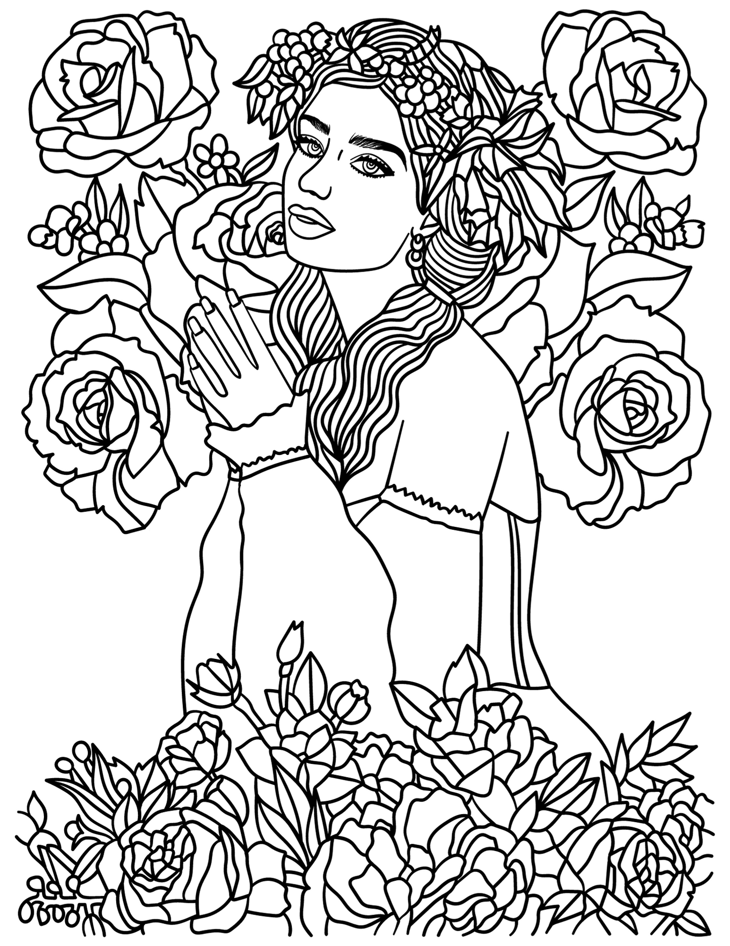 Cute coloring pages adult digital creations