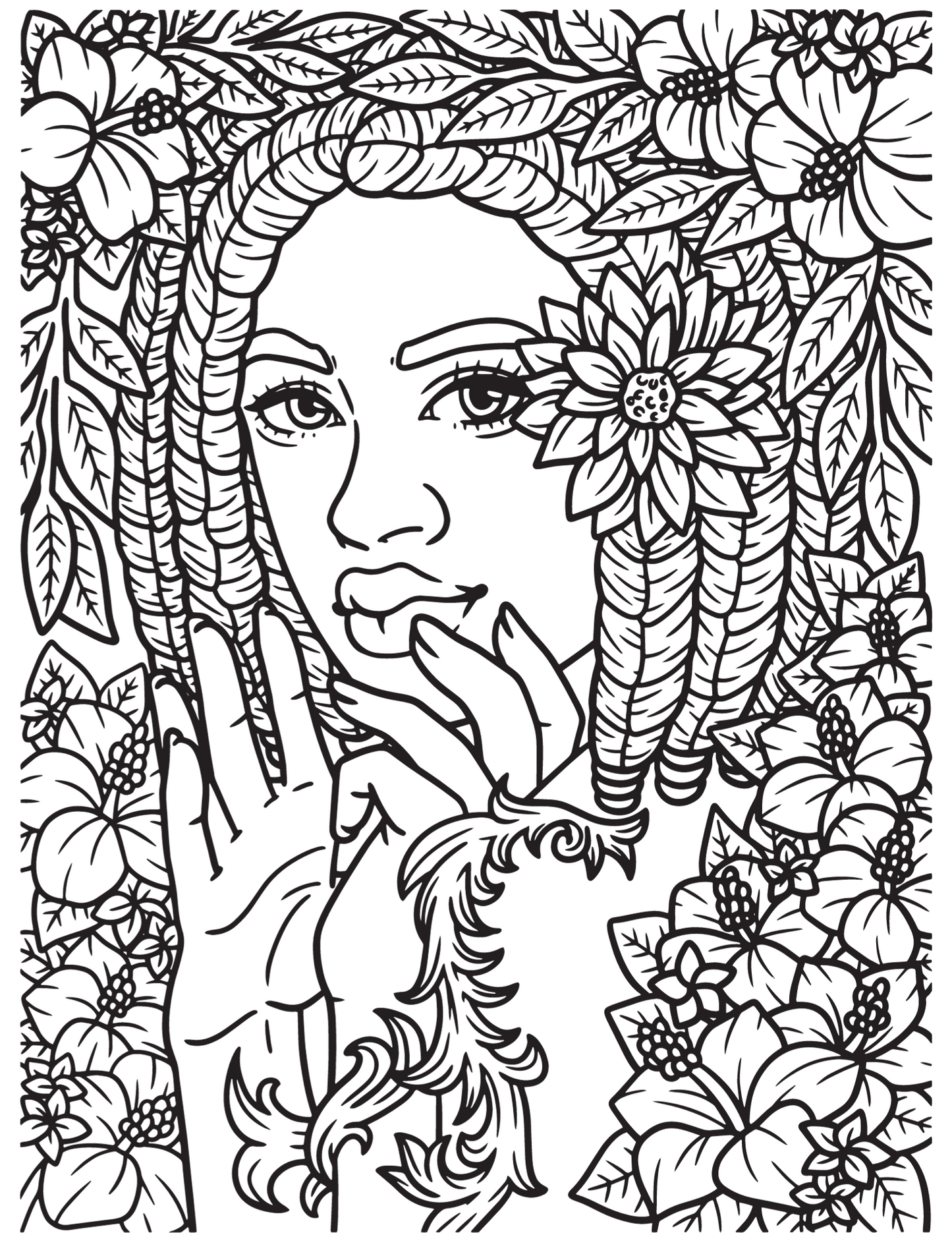 Cute coloring pages adult digital creations