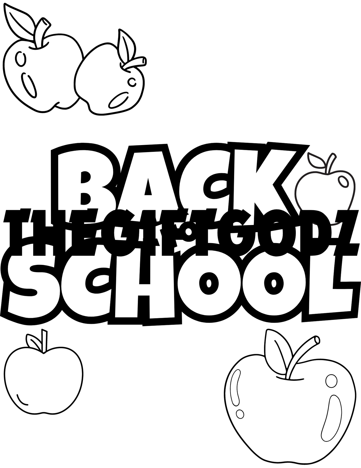 Back to school coloring printable