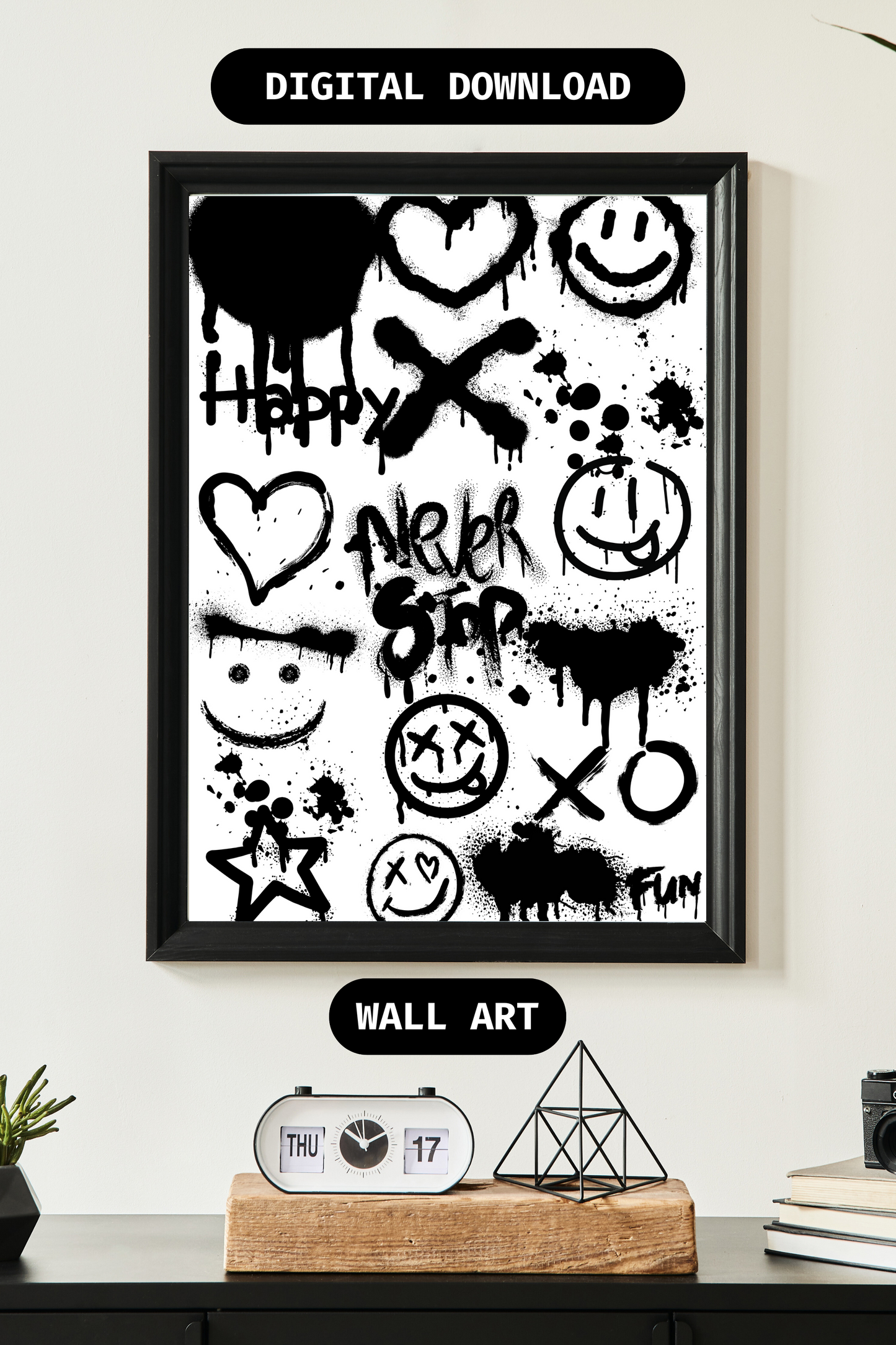 Graffiti wall art digital download