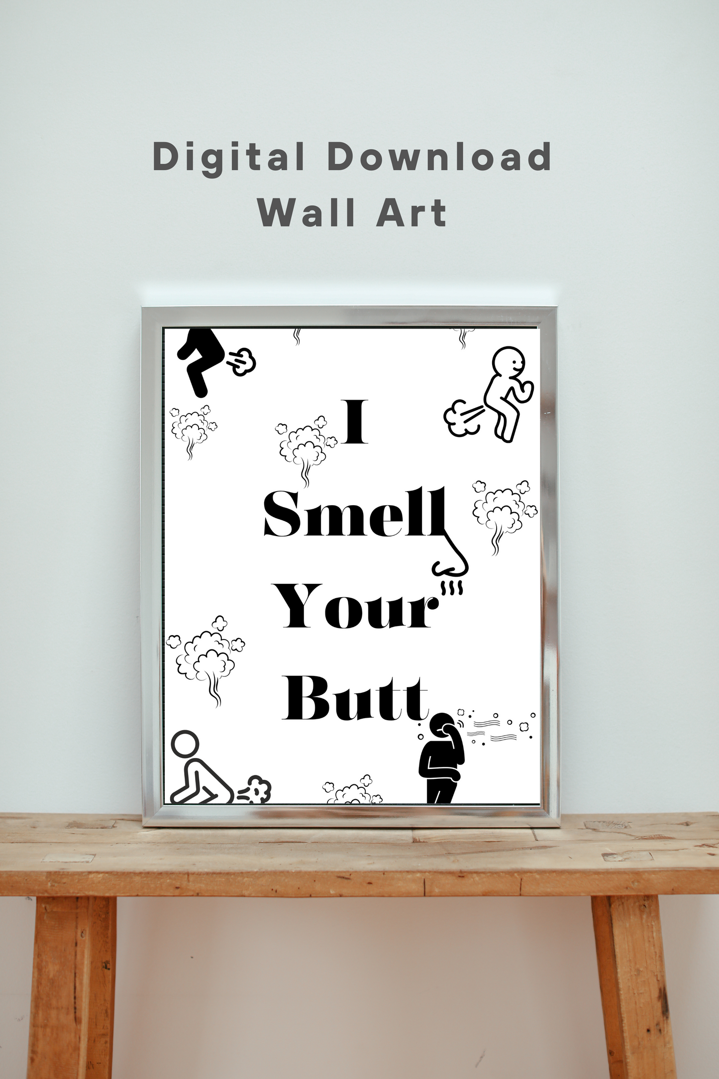 Funny wall art for bathroom digital download