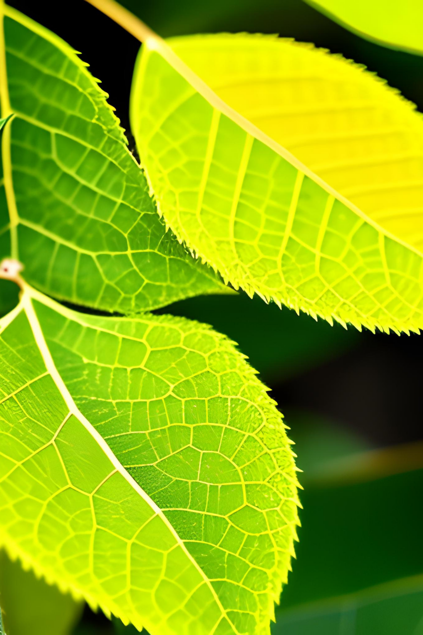 Wall room decor yellow green leaves digital download