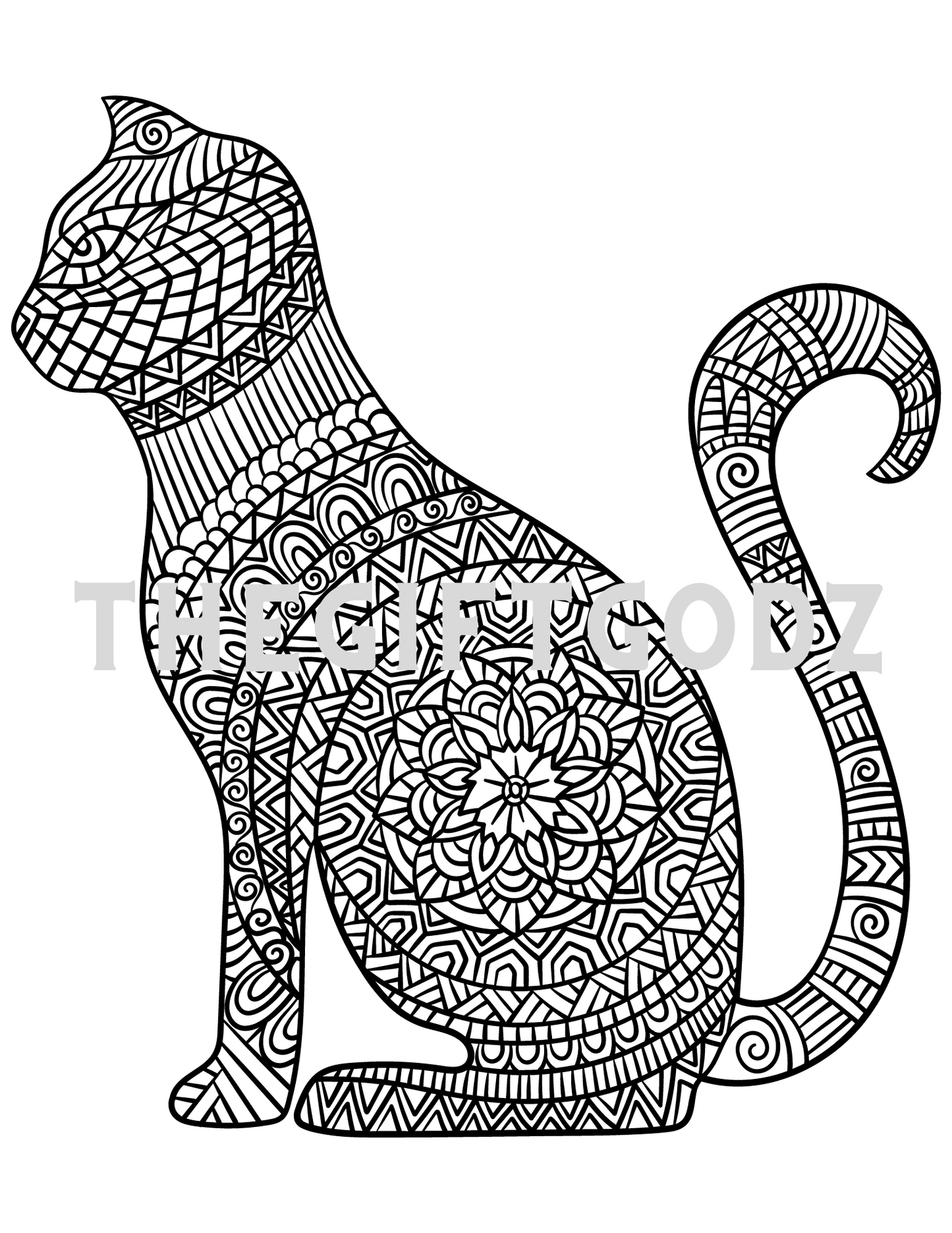 Cute animal mandala coloring sheets