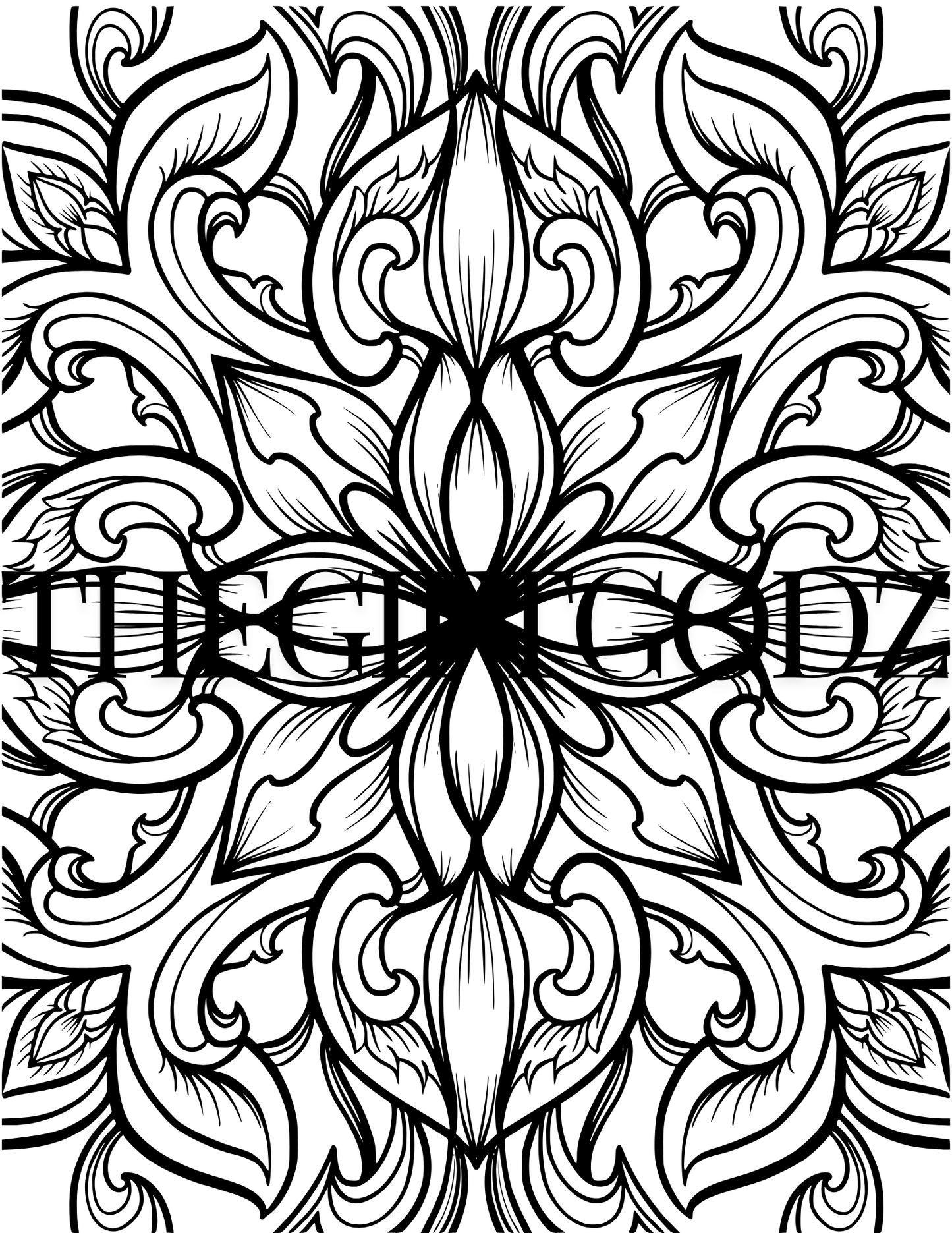 Mandala nature coloring pages