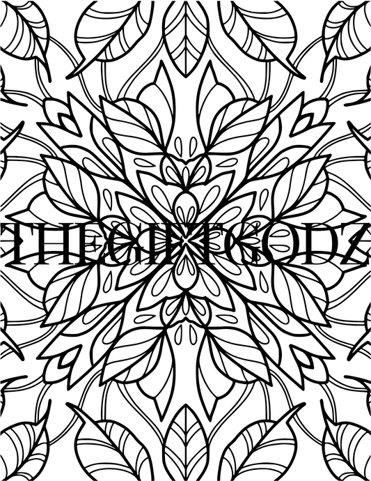 Mandala nature coloring pages