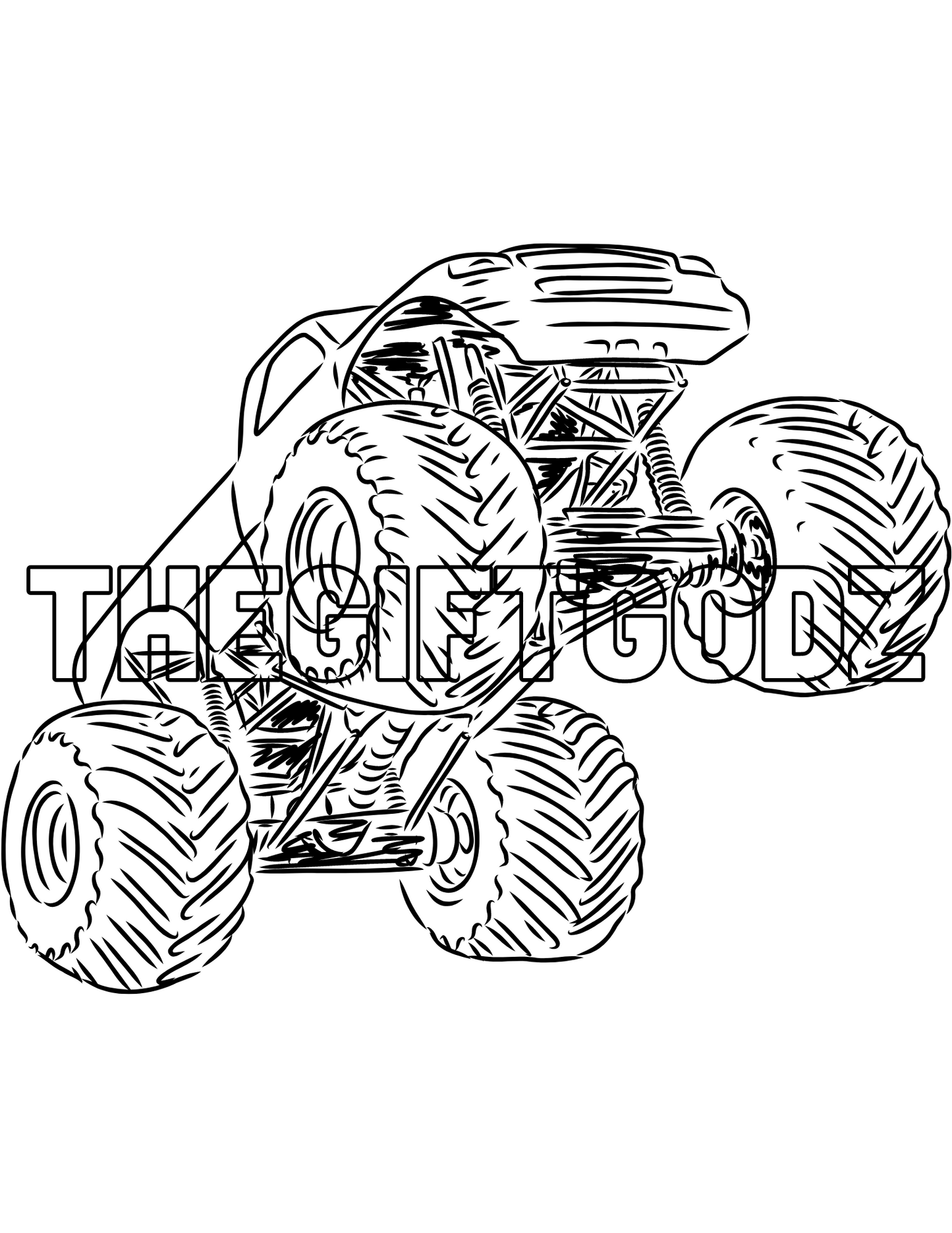 Monster truck coloring pages printable