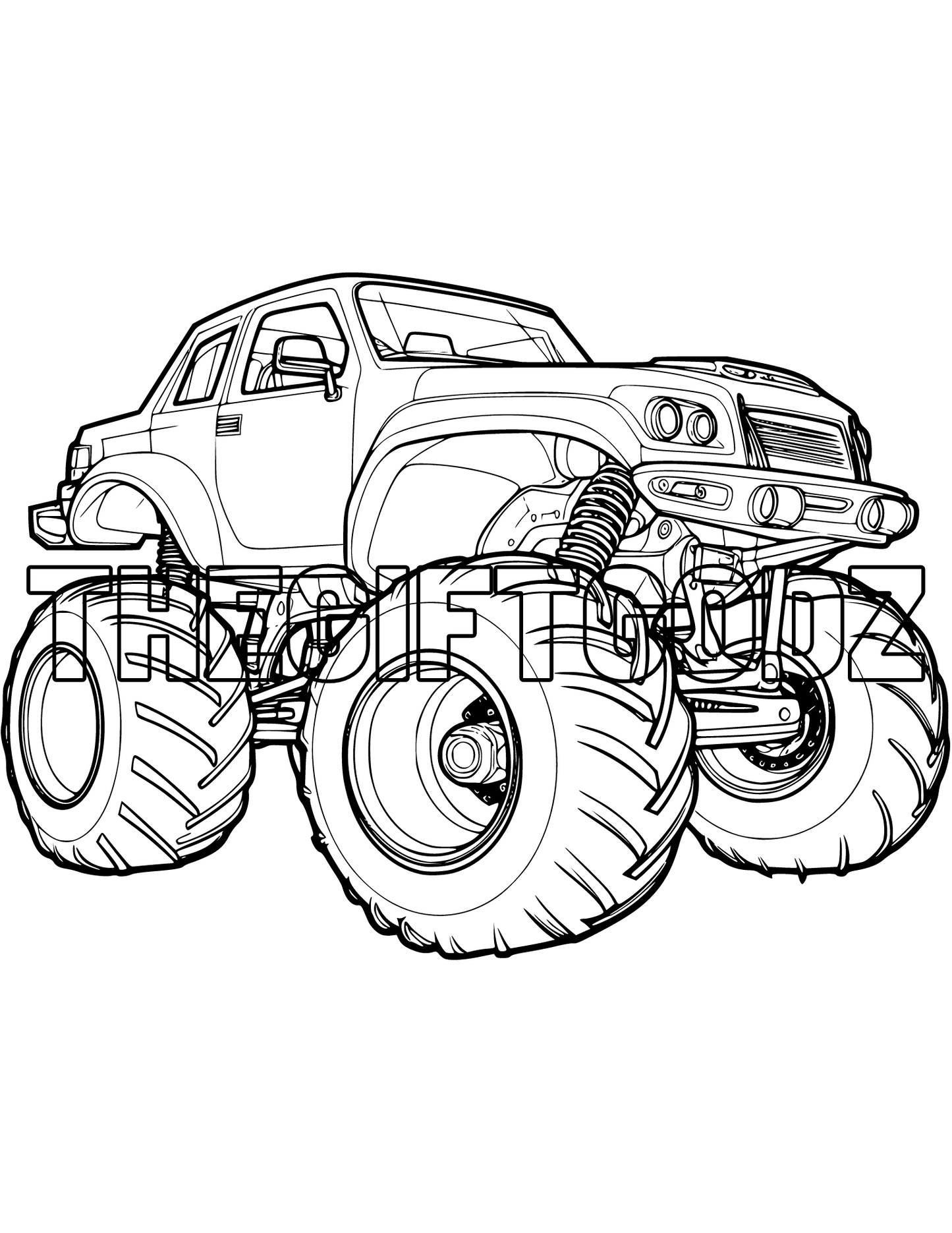 Monster truck coloring pages printable