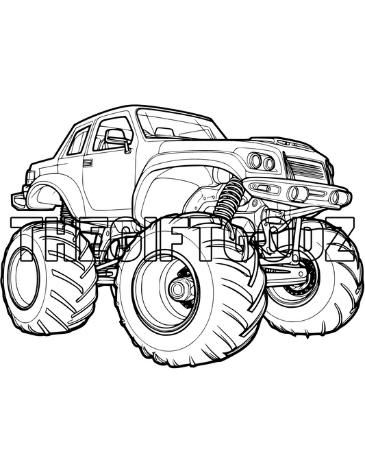 Monster truck coloring pages printable