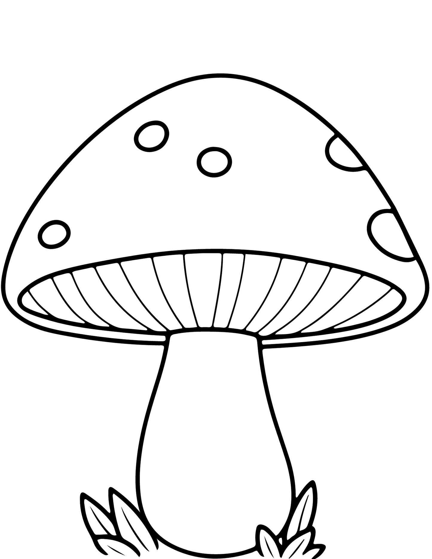 Mushroom coloring pages digital prints