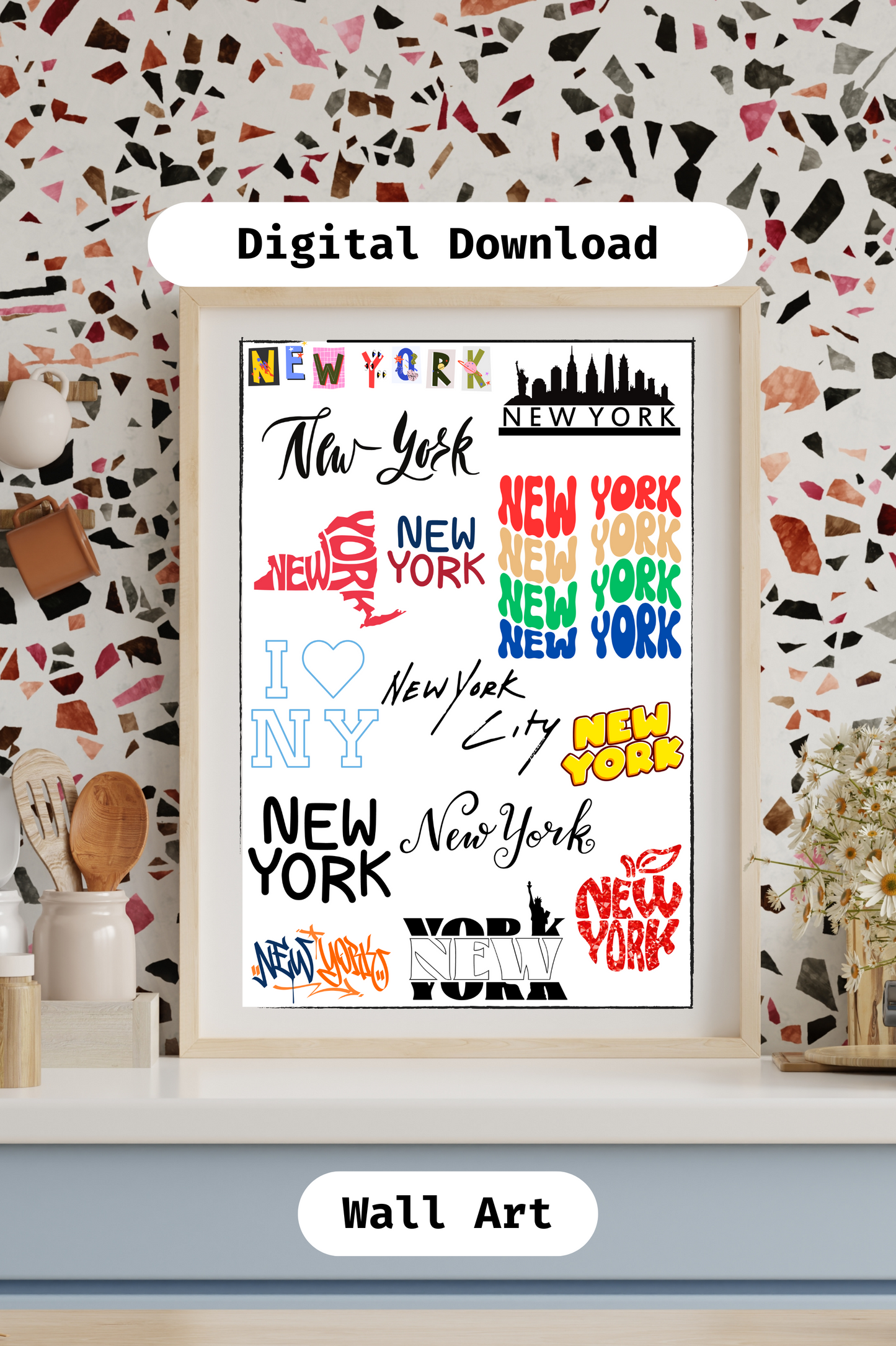 New York wall art digital download