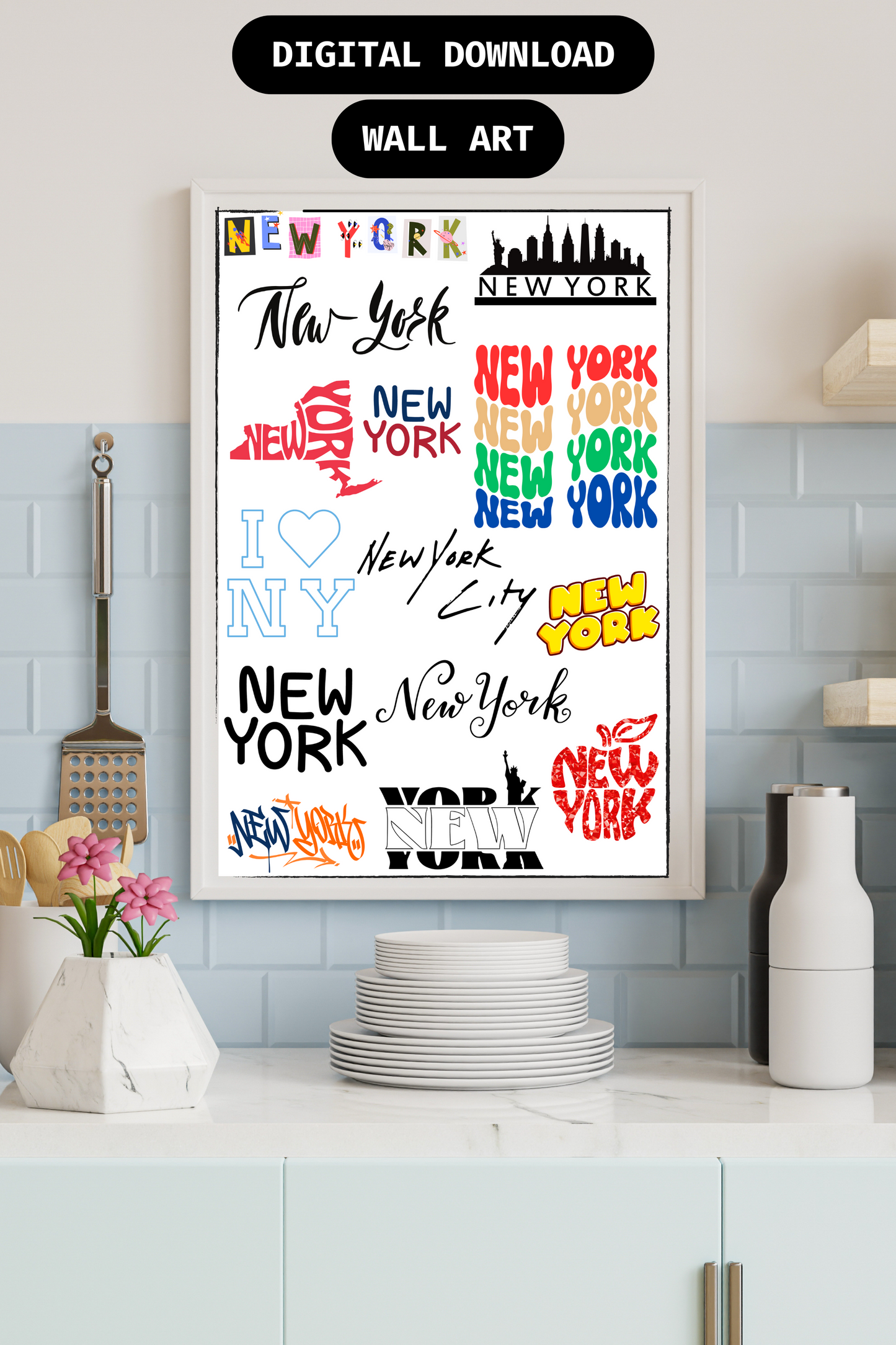 New York wall art digital download