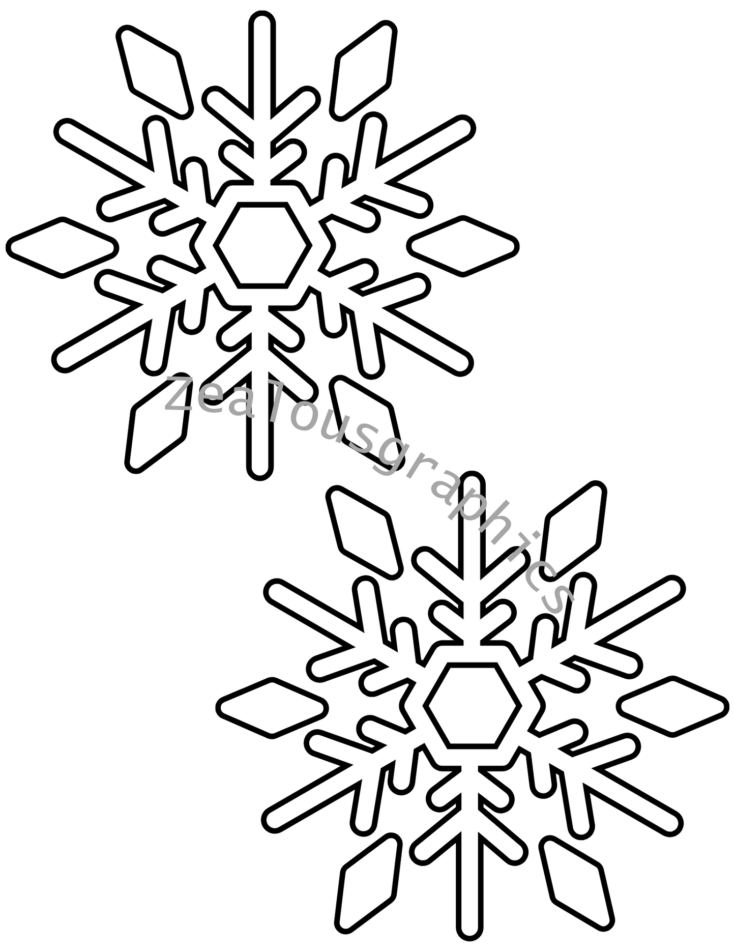 Snowflake coloring pages