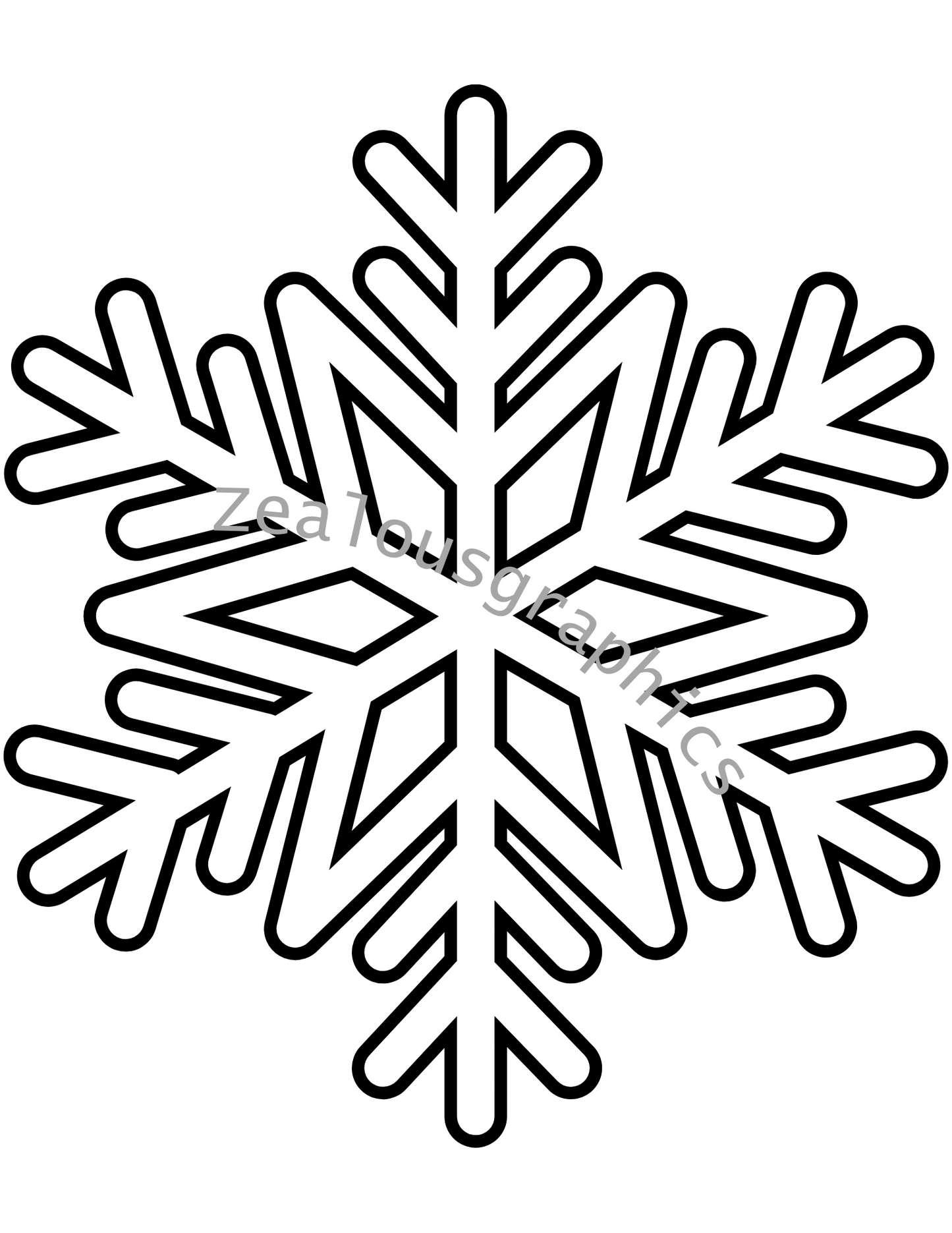 Snowflake coloring pages