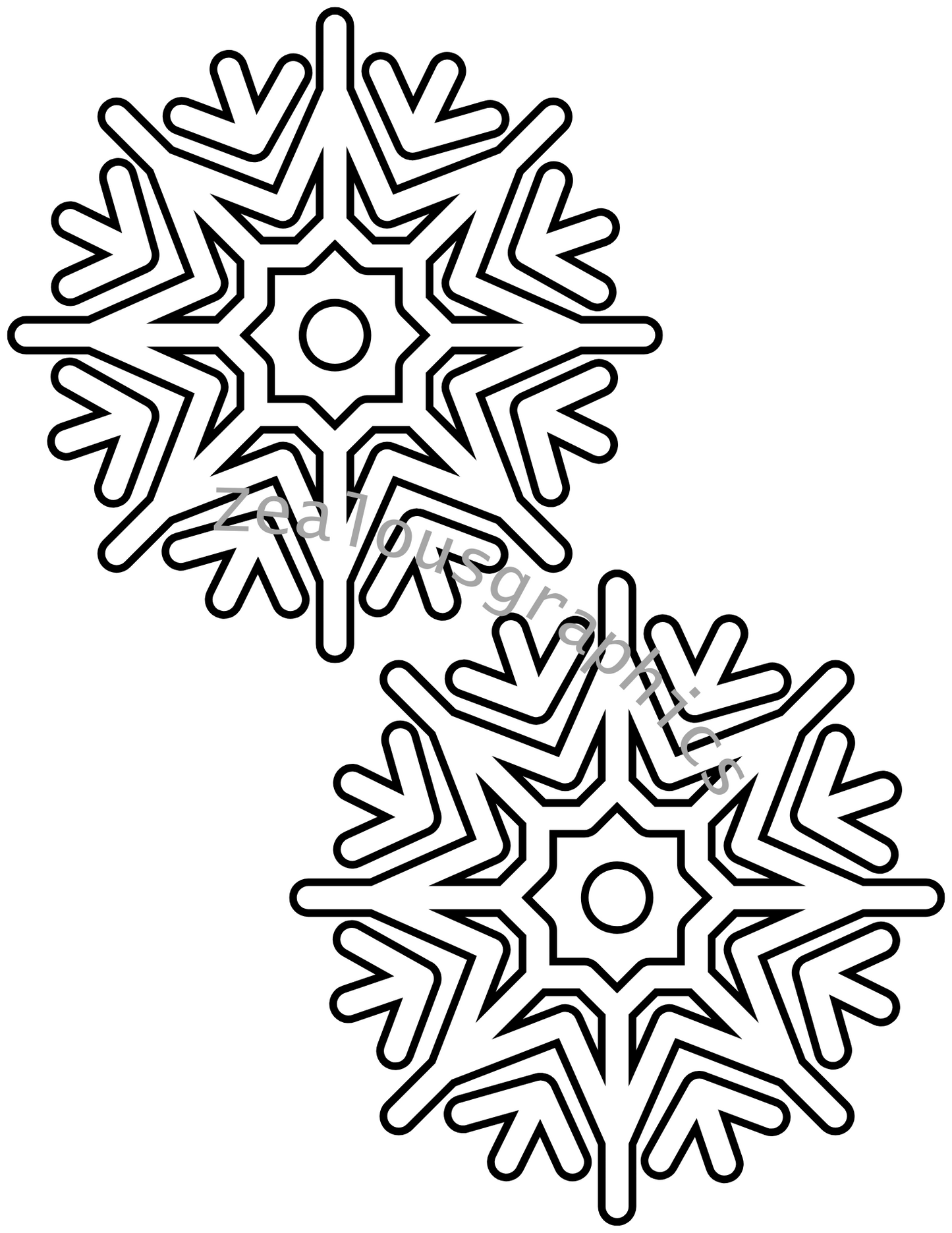 Snowflake coloring pages