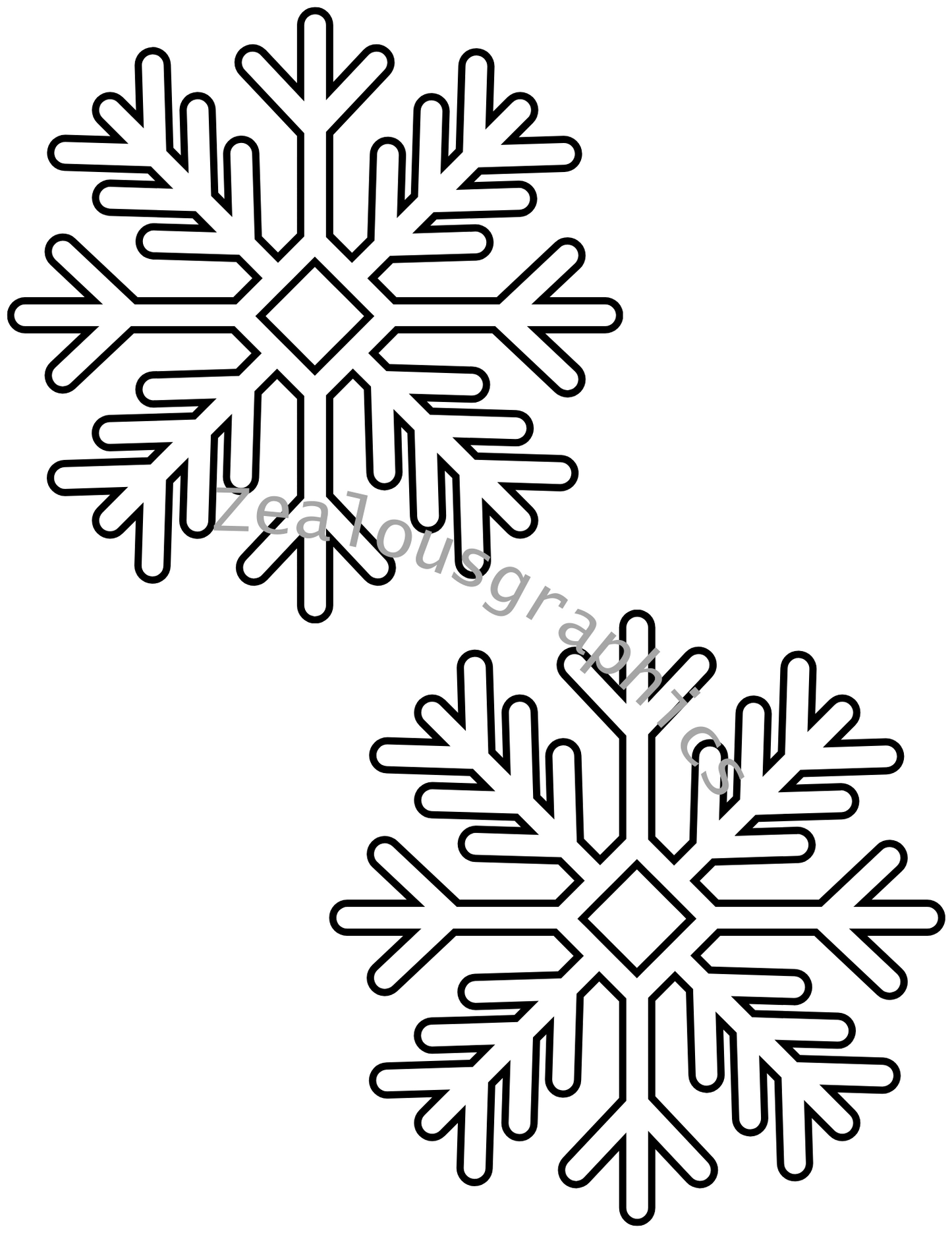 Snowflake coloring pages