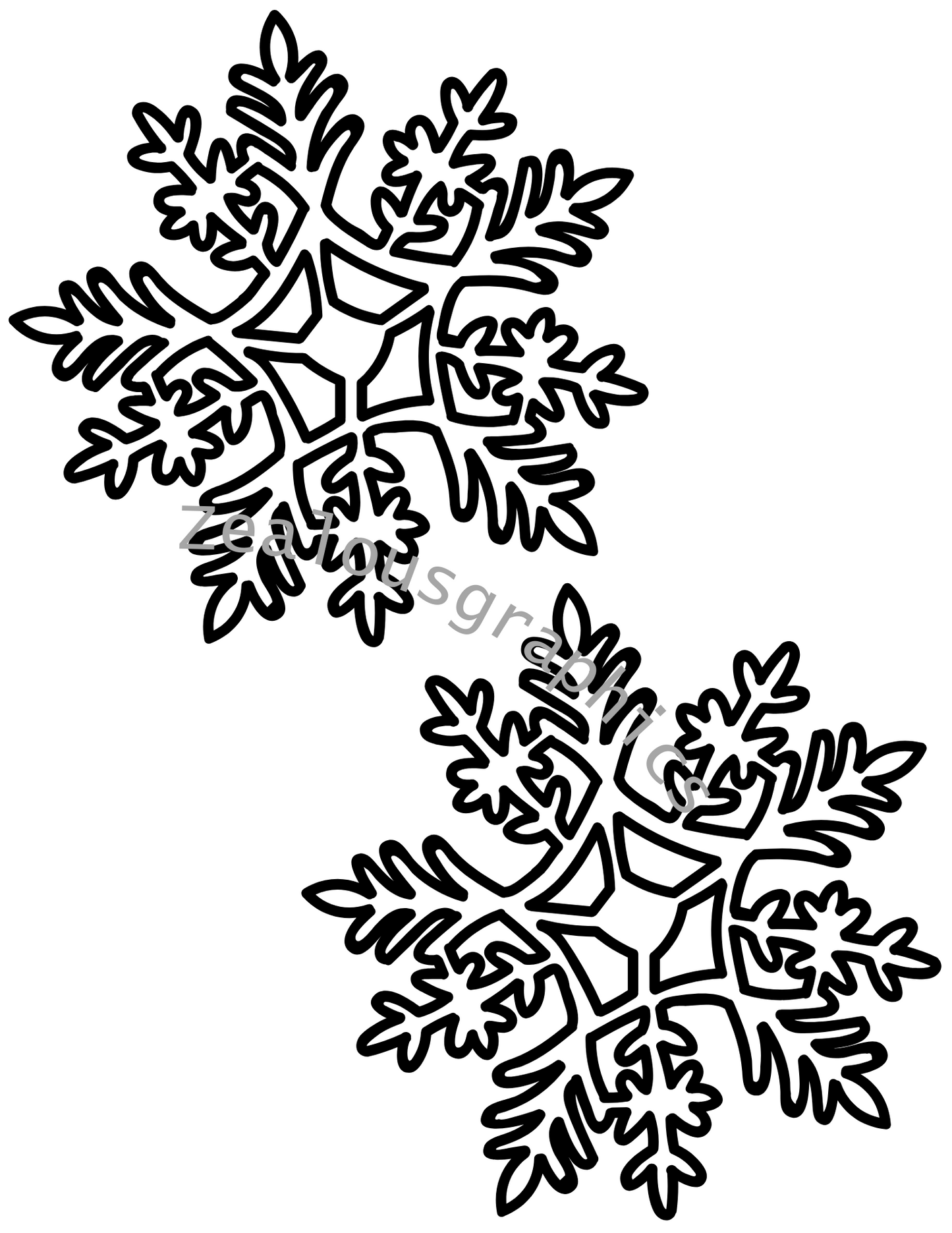 Snowflake coloring pages