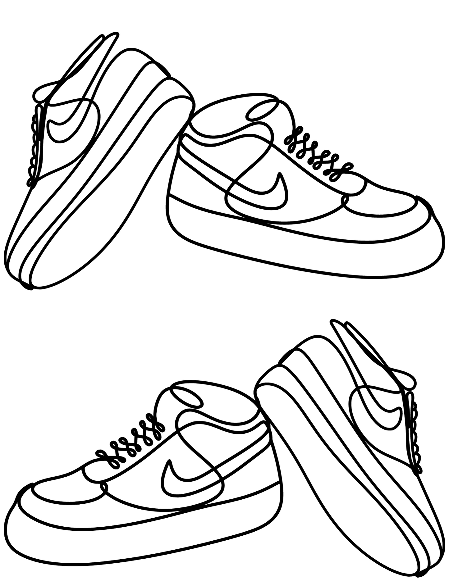 Sneaker coloring book digital print pages available now