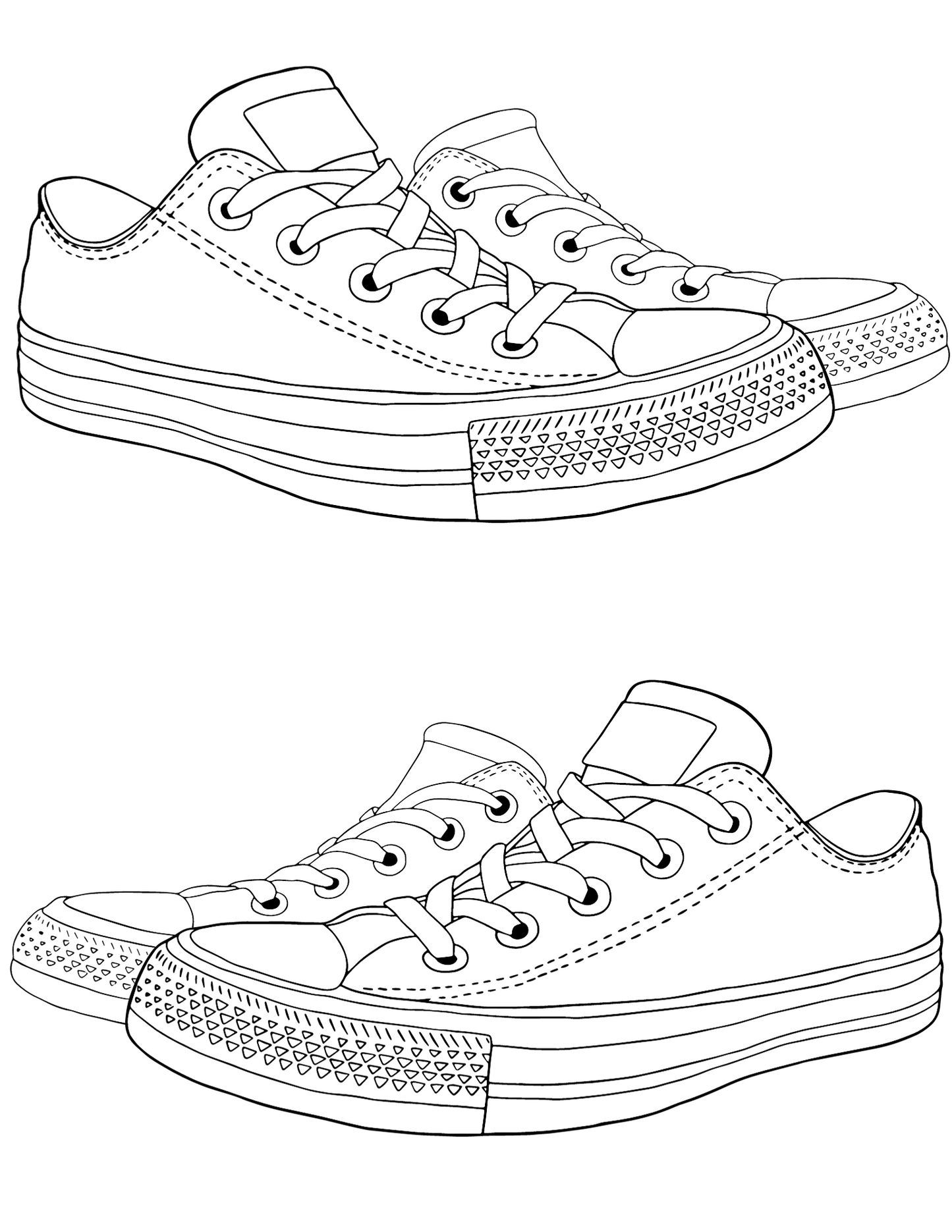 Sneaker coloring book digital print pages available now