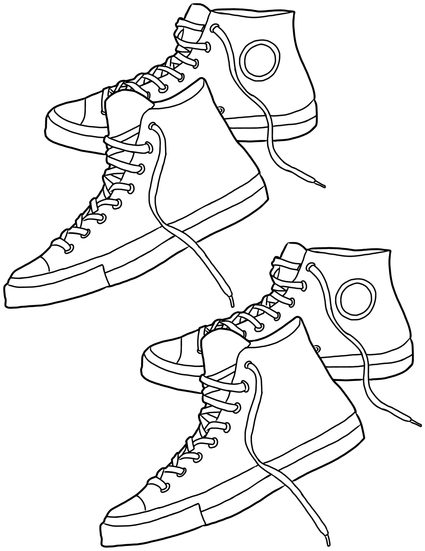 Sneaker coloring book digital print pages available now