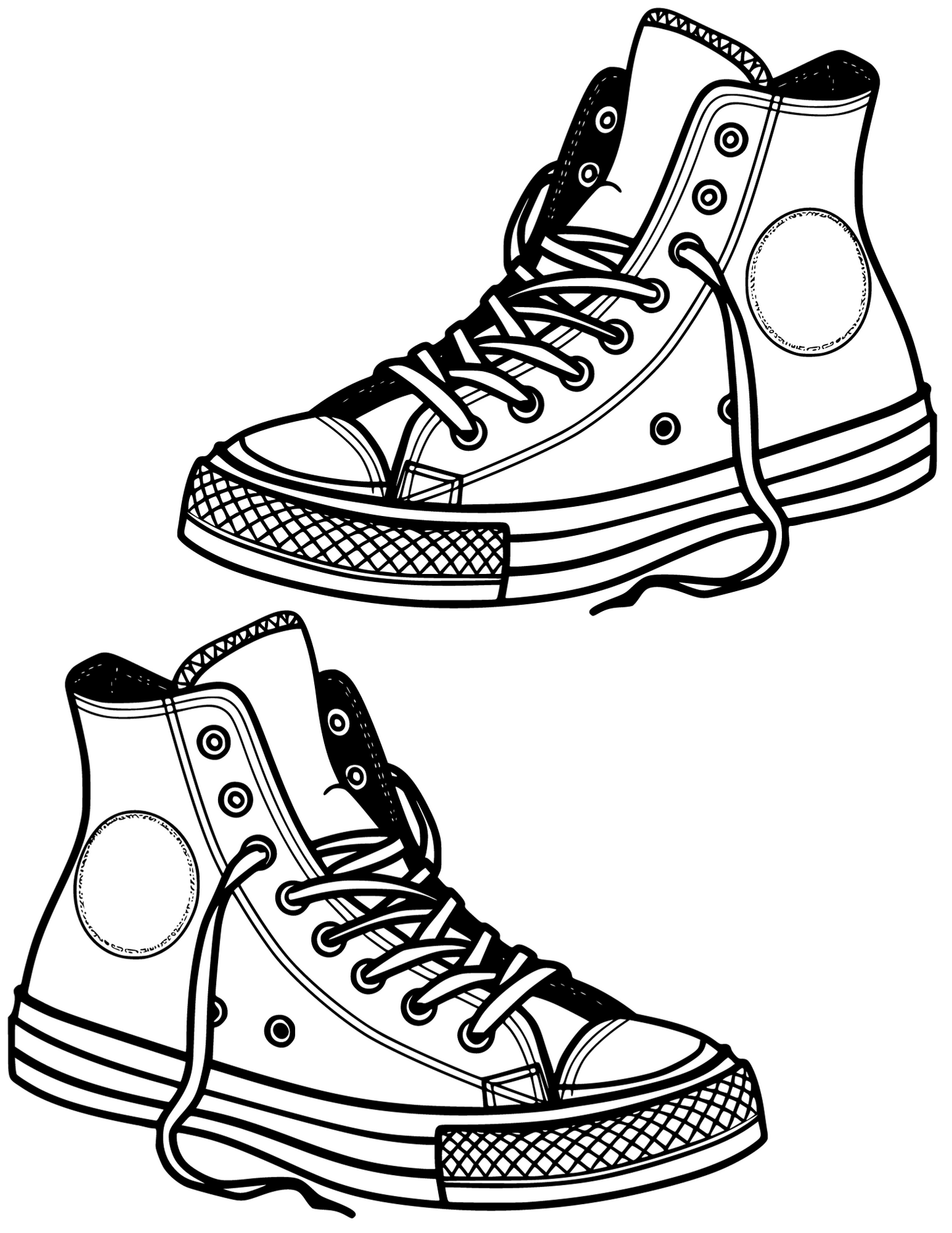 Sneaker coloring book digital print pages available now