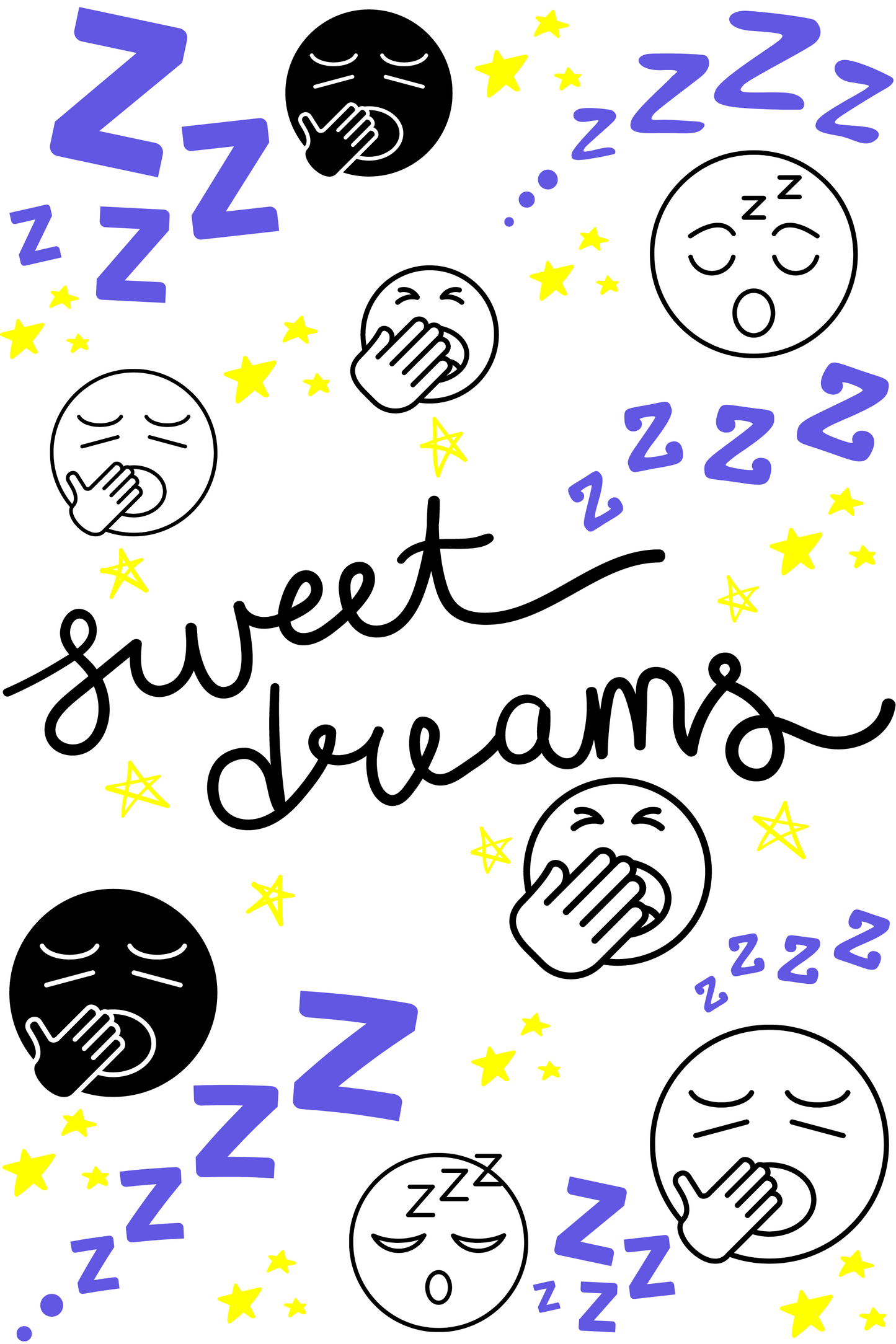 Sweet dreams wall decor digital download 24 x 36 PDF print