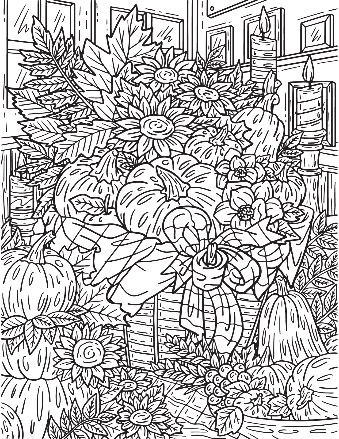 Thanksgiving coloring page digital download