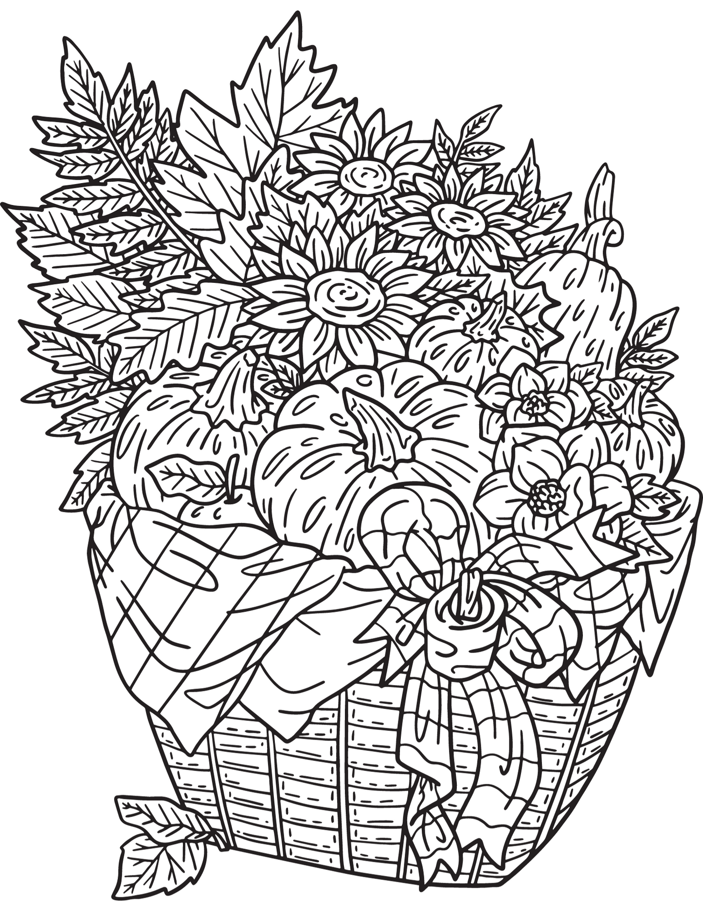 Thanksgiving coloring page digital download