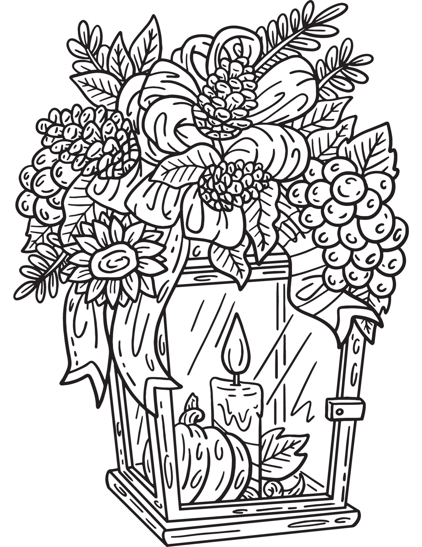 Thanksgiving coloring page digital download