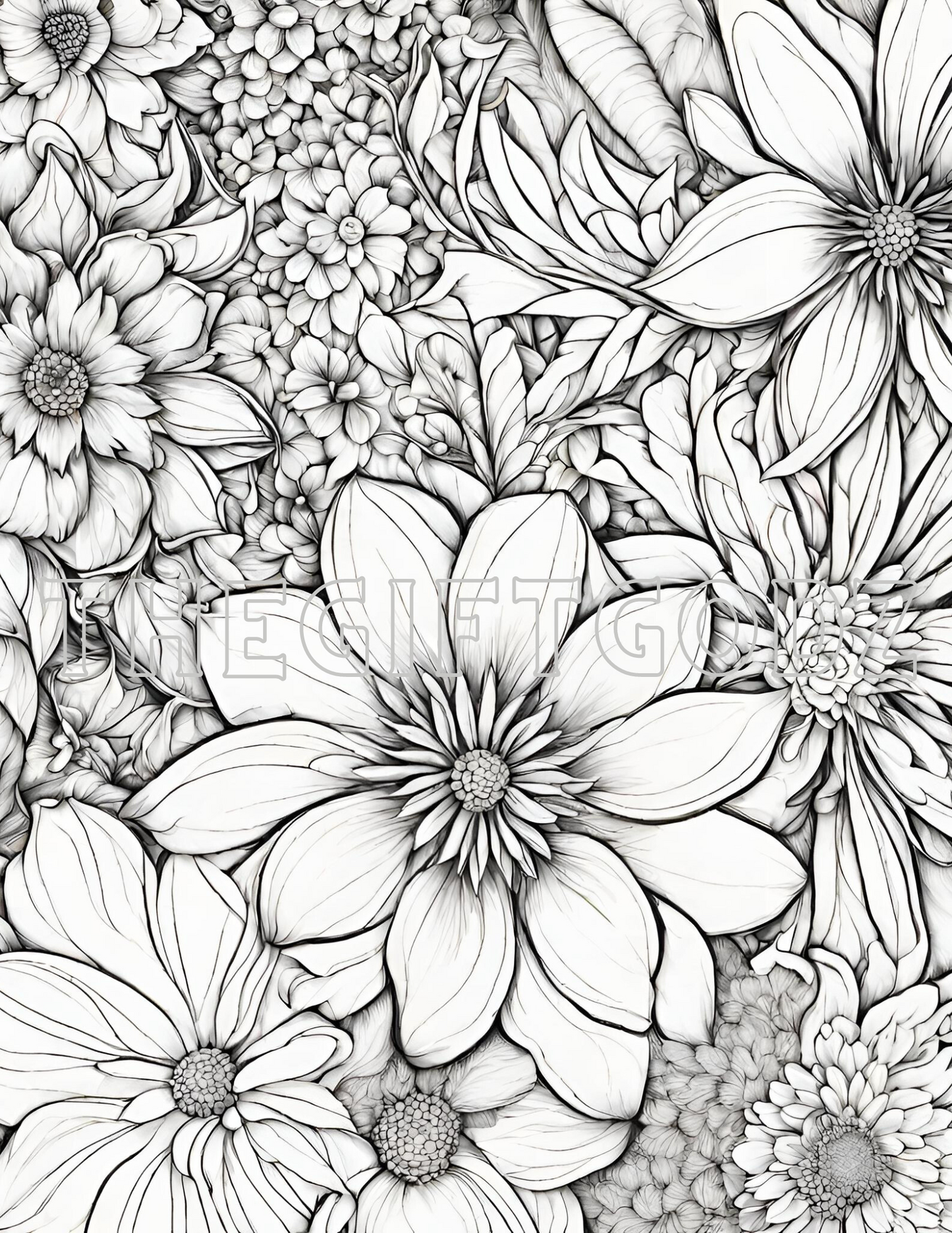 Floral coloring pages printable downloads