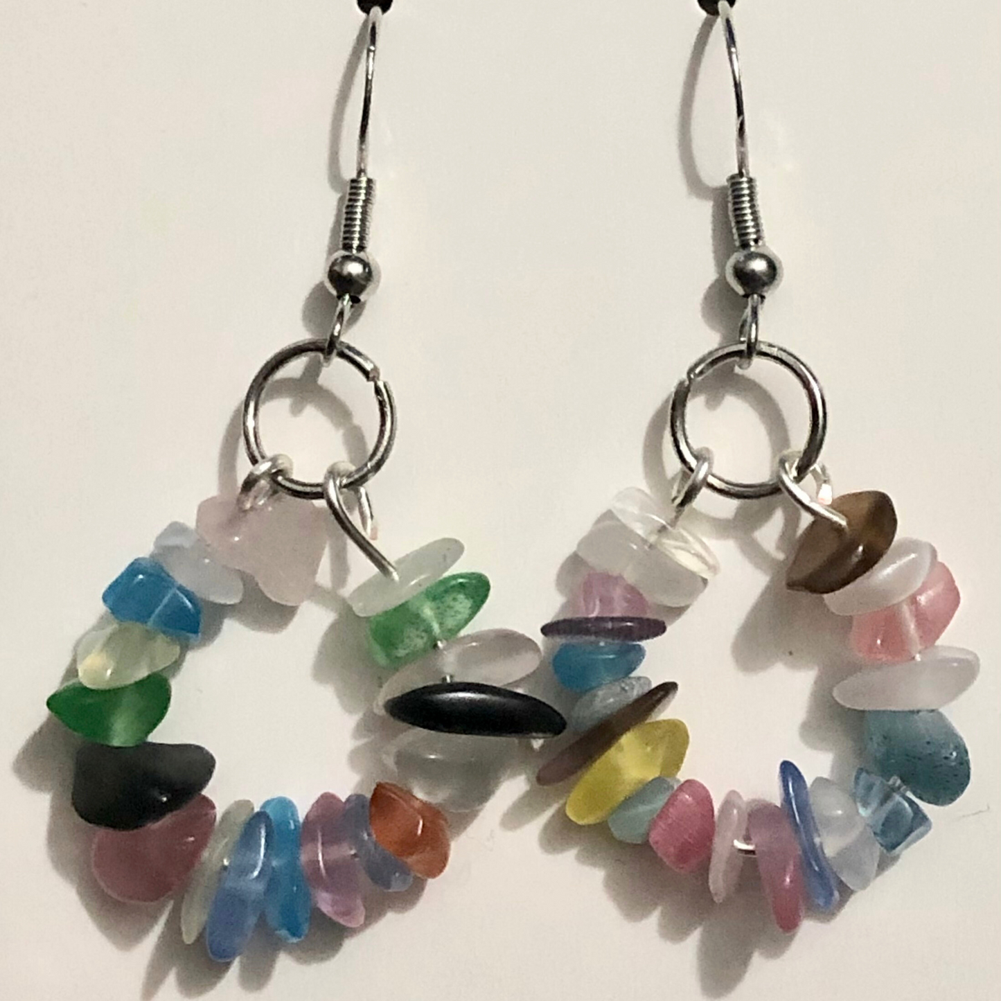 Handmade crystal earrings, Radiant Mini Hoop Crystal Earrings: Handmade Elegance in Every Color