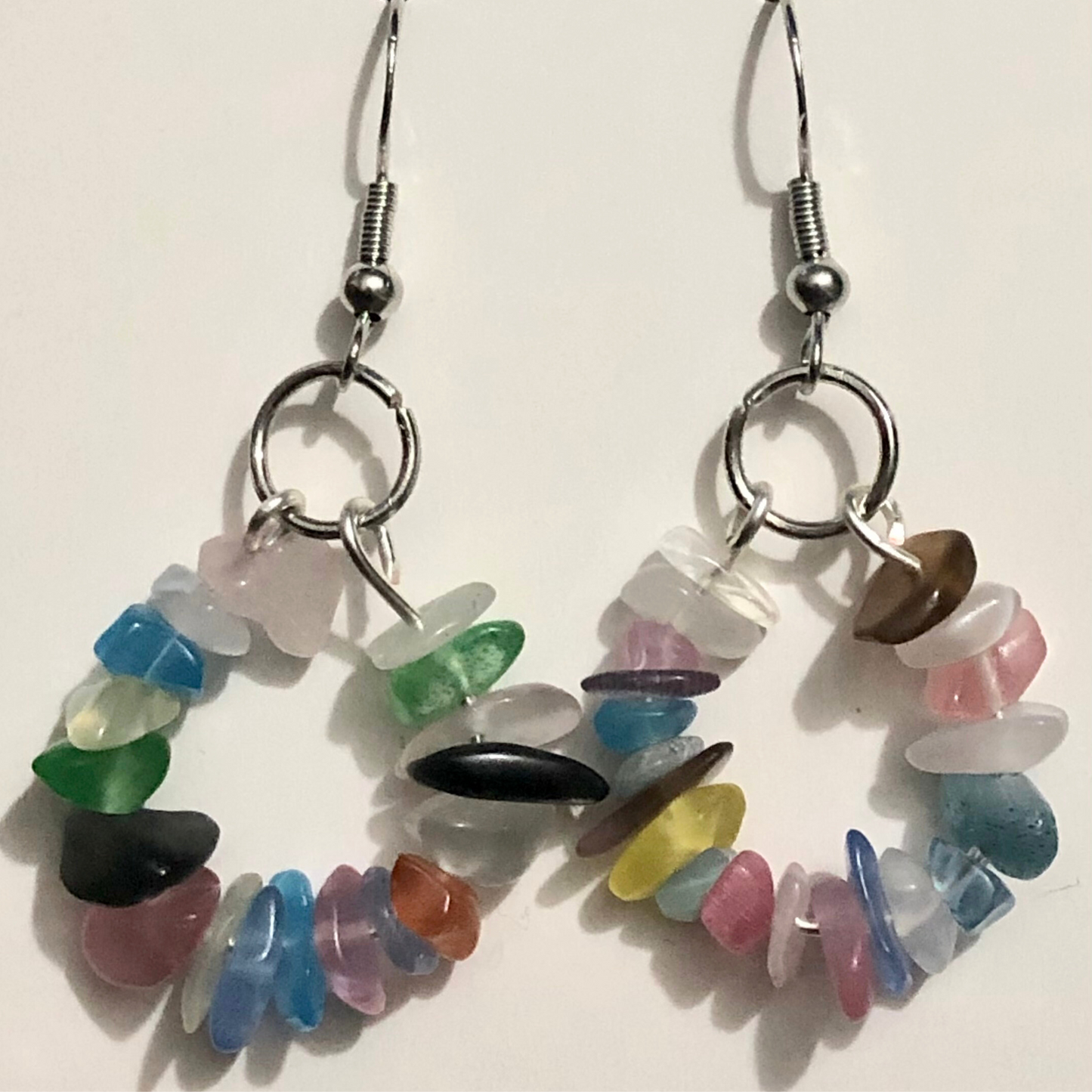 Handmade crystal earrings, Radiant Mini Hoop Crystal Earrings: Handmade Elegance in Every Color