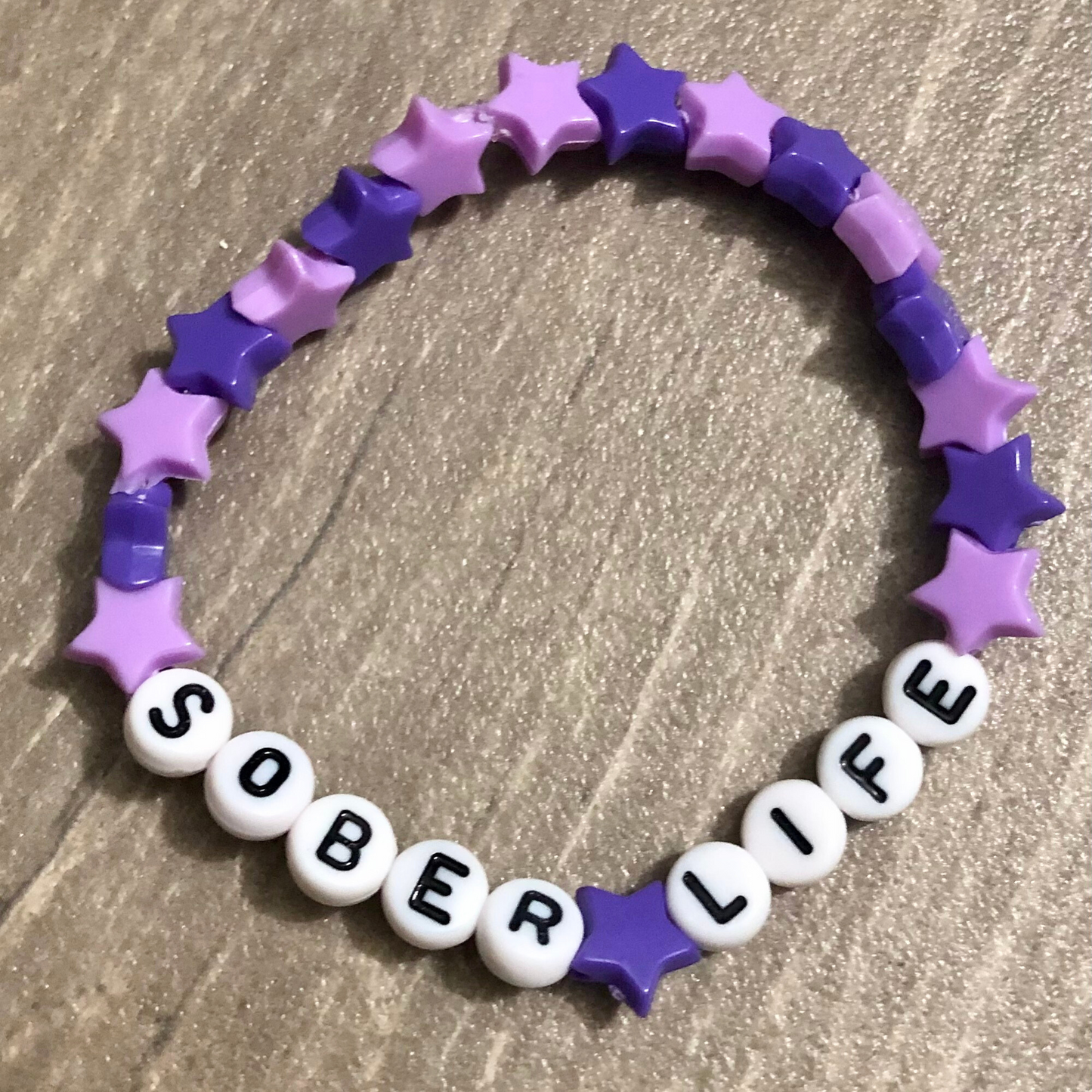 Sober life handmade beaded stretch bracelet available now