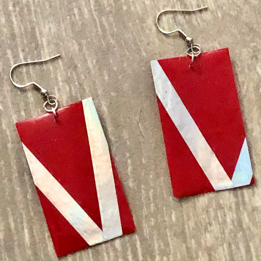 Handmade Red and Silver Earrings Set available now limited quantities available