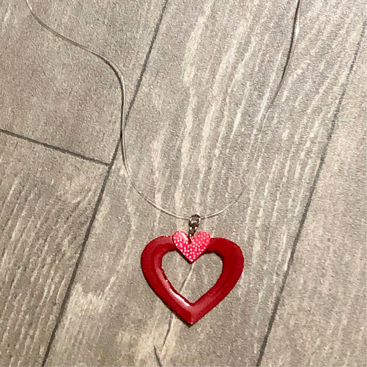 Red heart necklace handmade with love available now