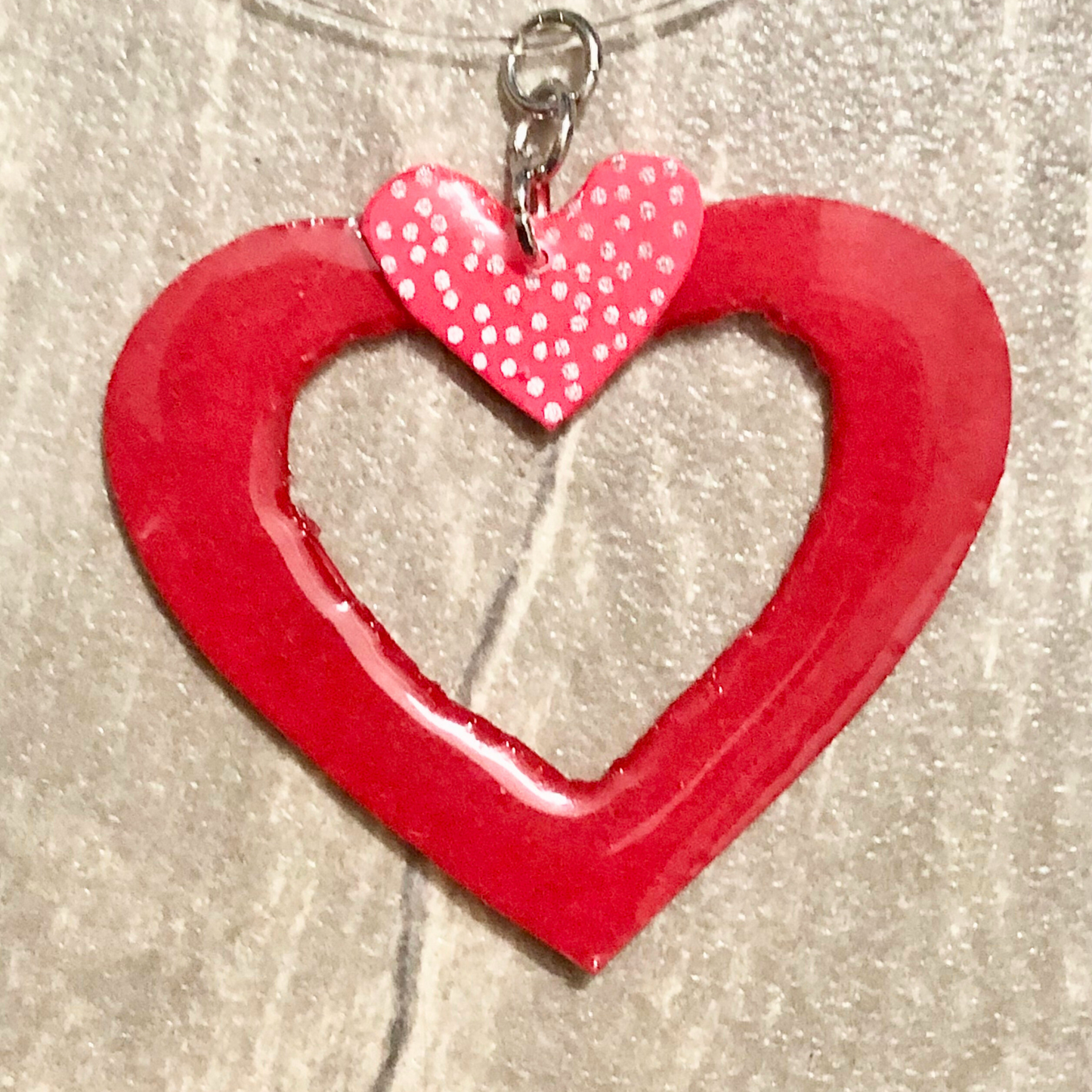 Red heart necklace handmade with love available now