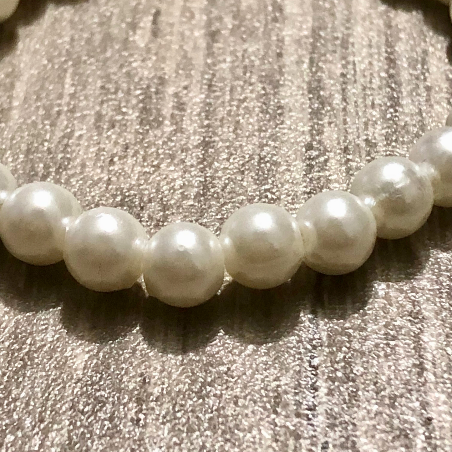 Faux handmade pearl drop earrings and pearl bracelet set