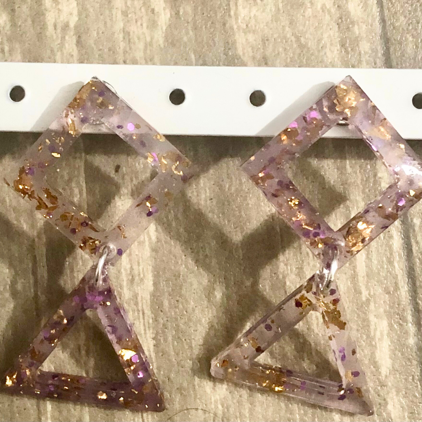 Purple gold jewelry uv clear resin