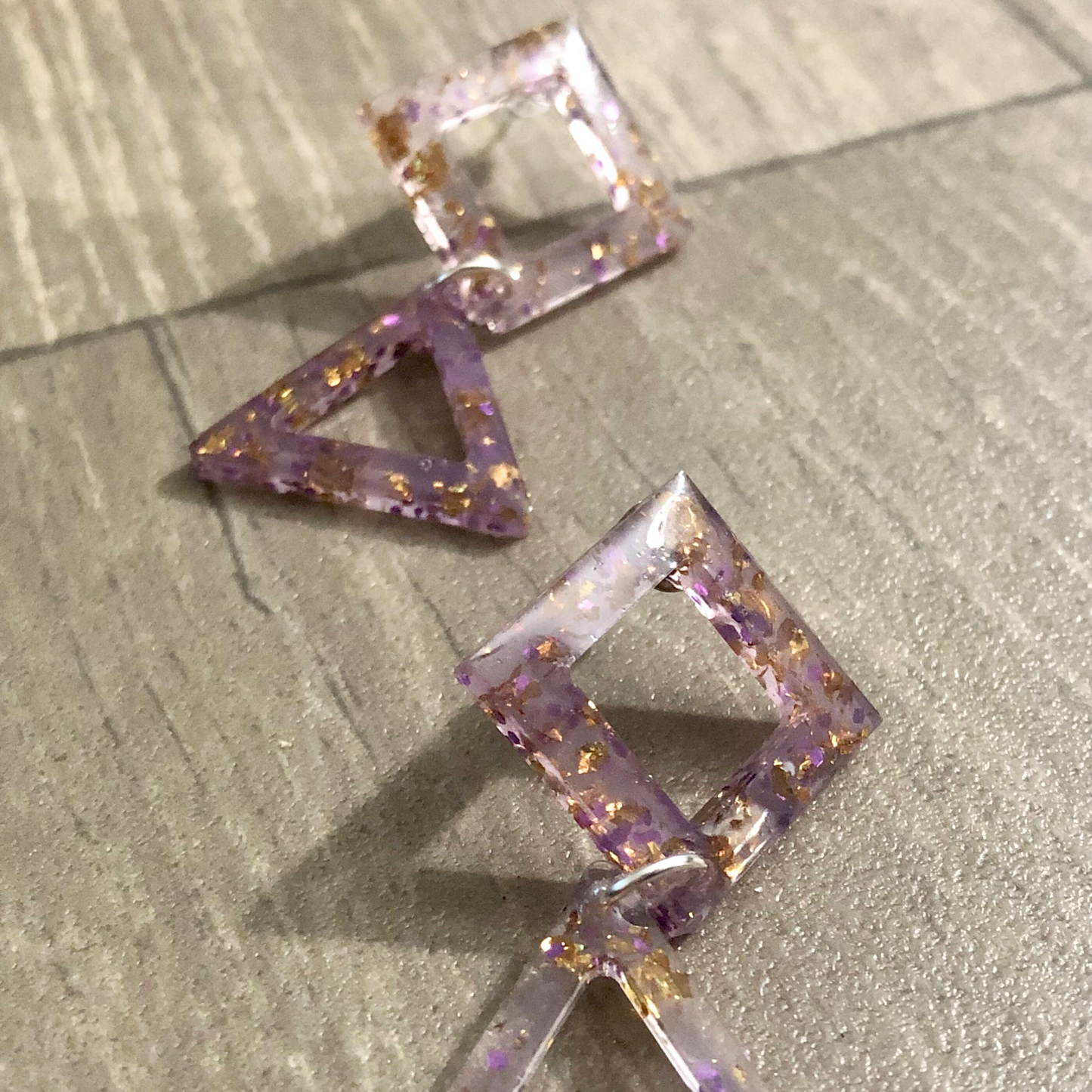 Purple gold jewelry uv clear resin