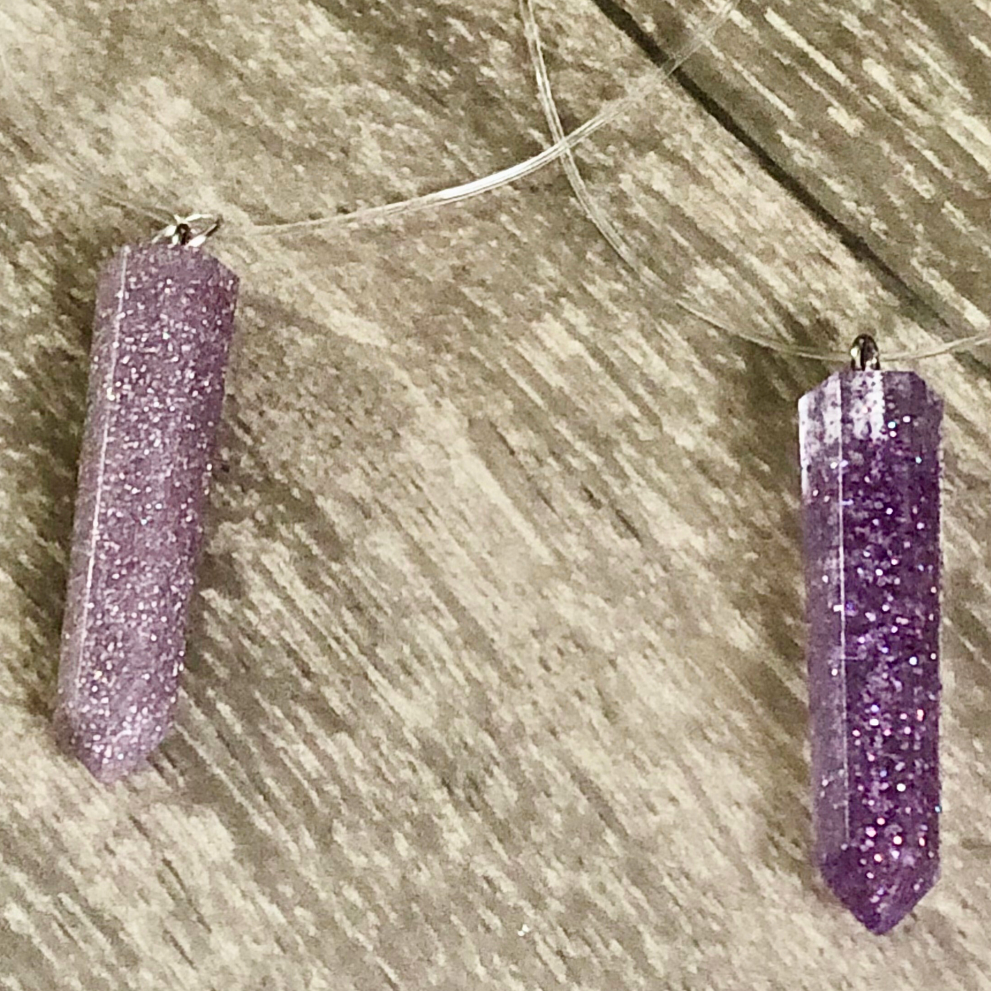 Purple crystal necklace set ready to ship